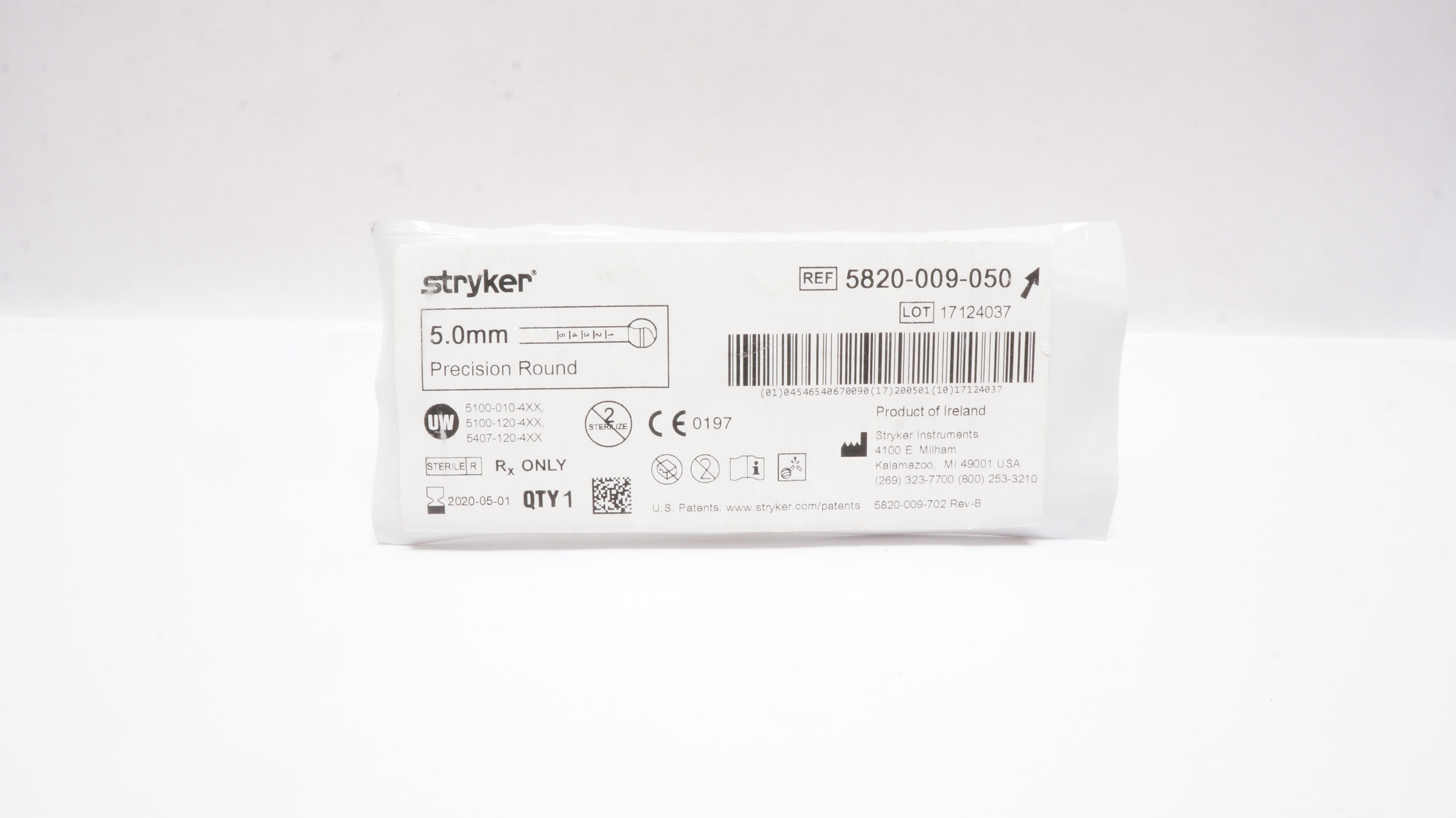 Stryker 5820-009-050 Precision Round 5.0mm (x)