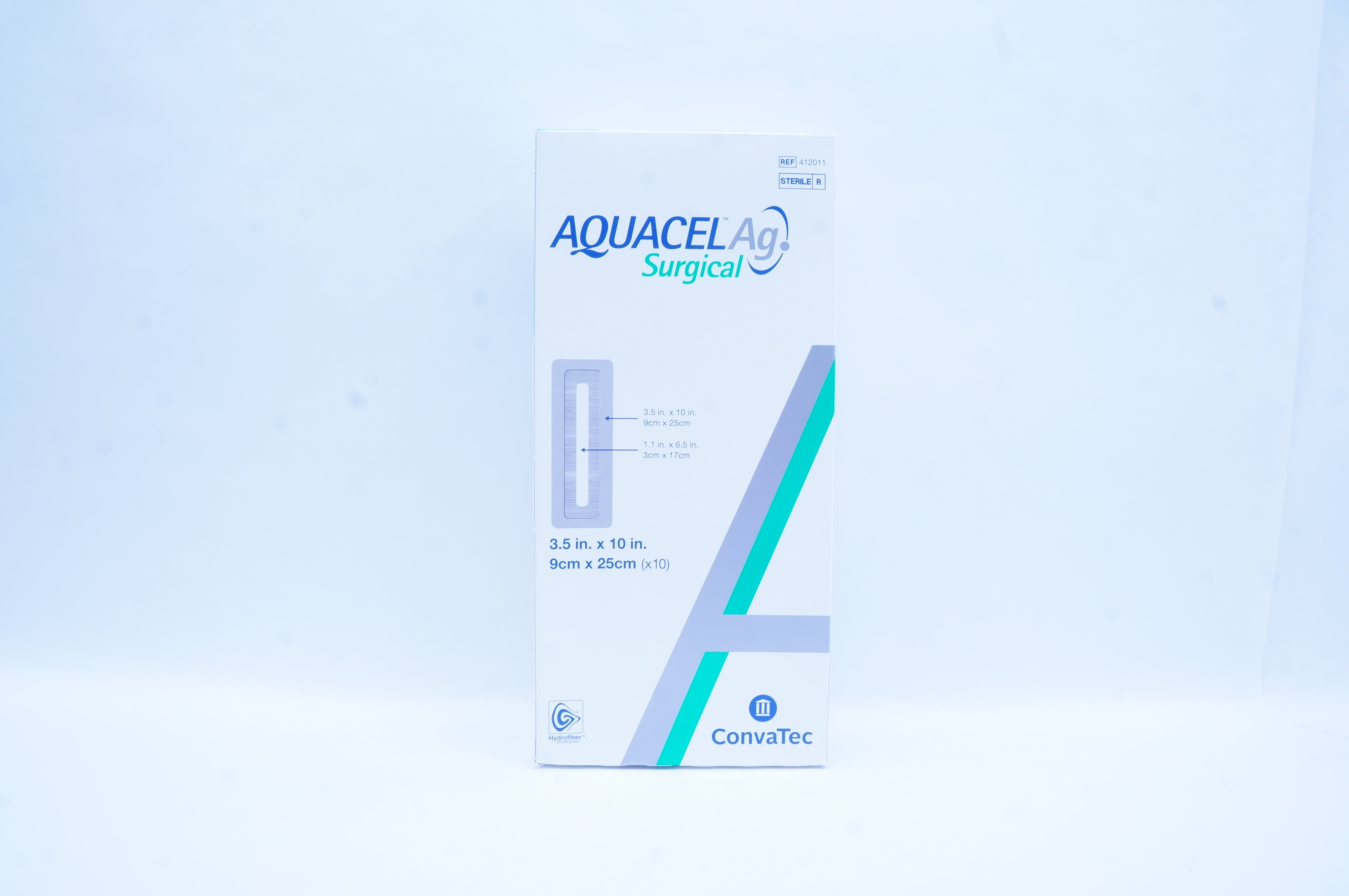 ConvaTec 412011 Aquacel Ag Surgical 3.5 inch x 10 inch - Box of 10
