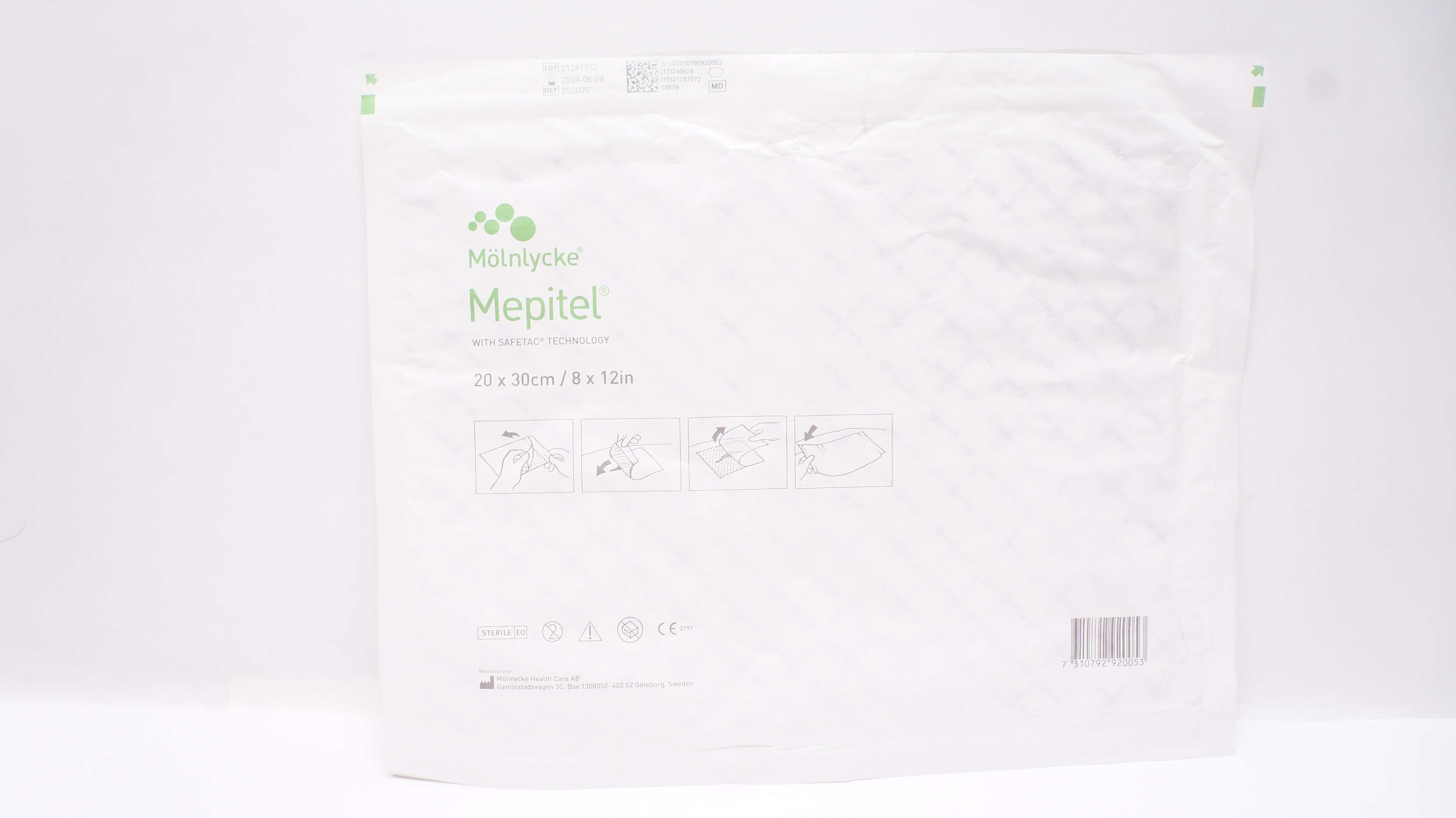 Mölnlycke 292005 Mepitel Soft Silicone Wound Contact Layer 8inch x 12inch