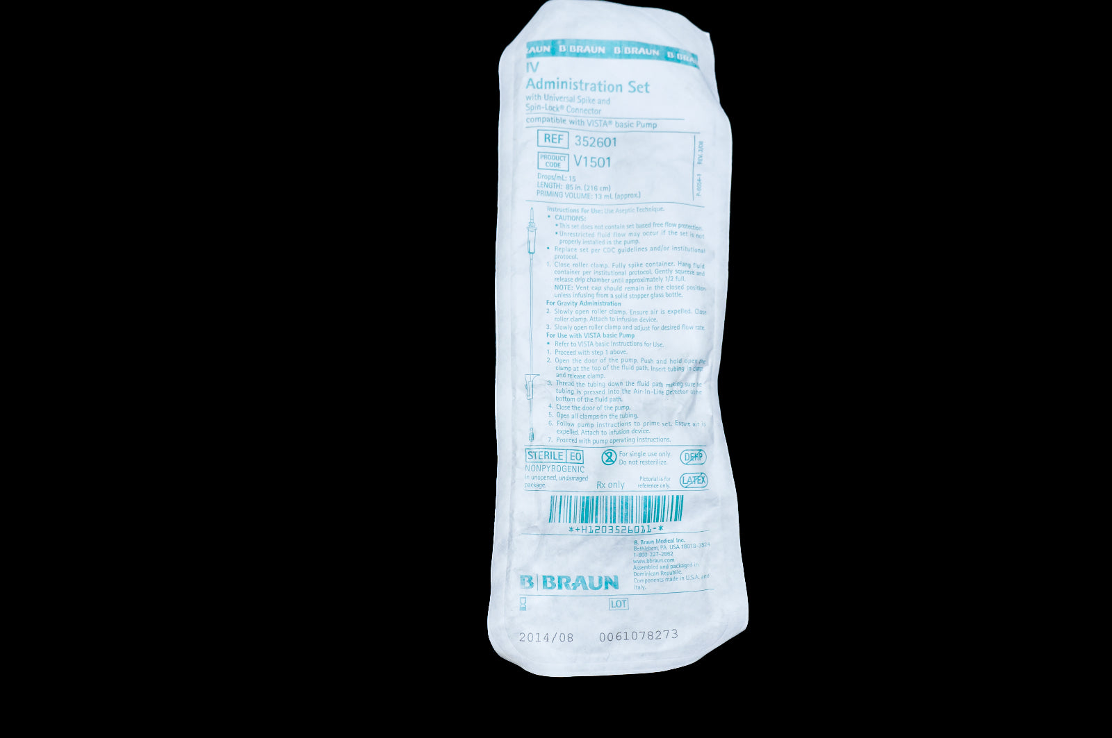 B.Braun 352601 IV Administration Set 15ml, Length 85inch (x)