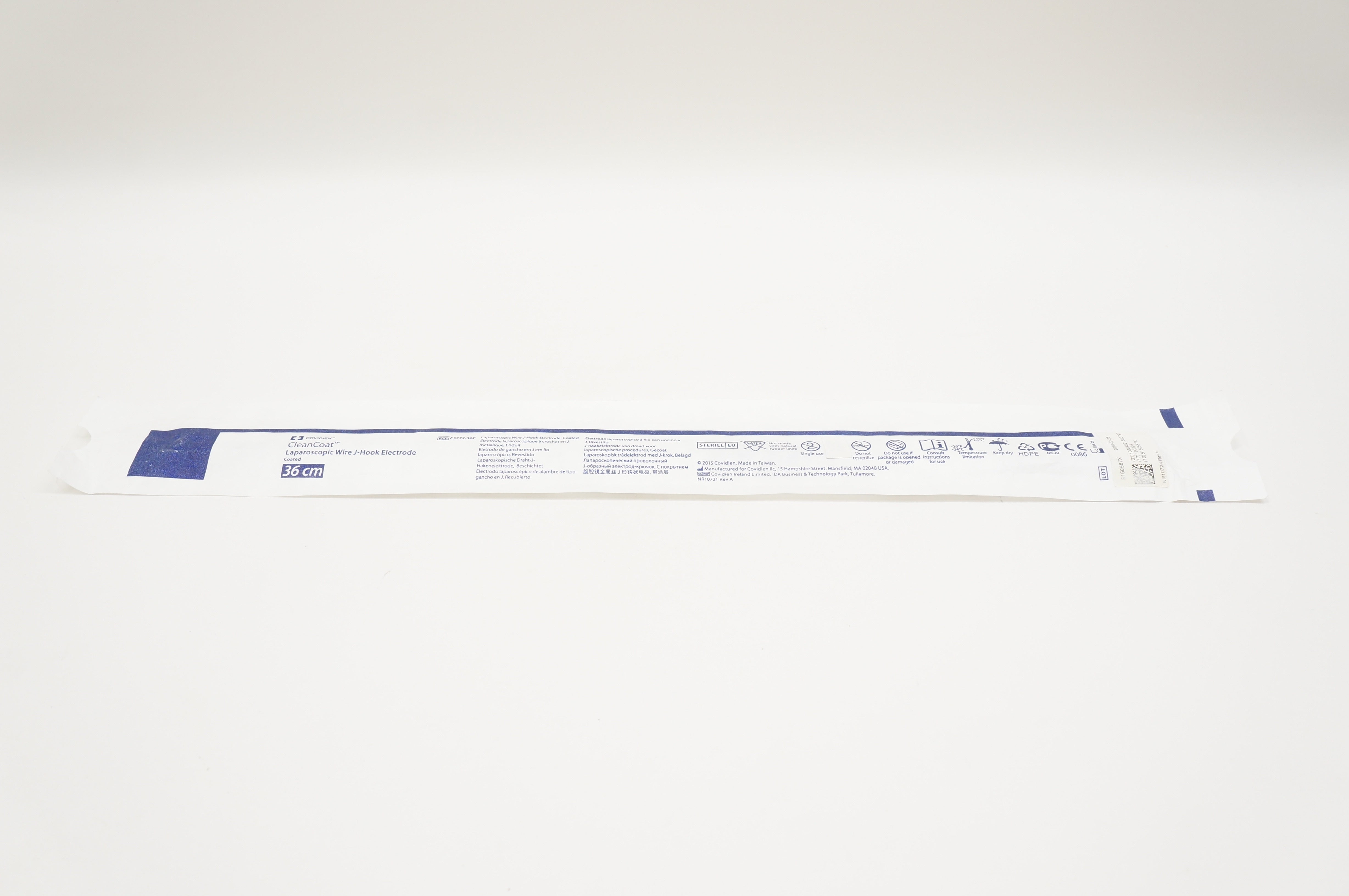 Covidien E3772-36C CleanCoat Laparoscopic Wire J-Hook Electrode 36cm (x)
