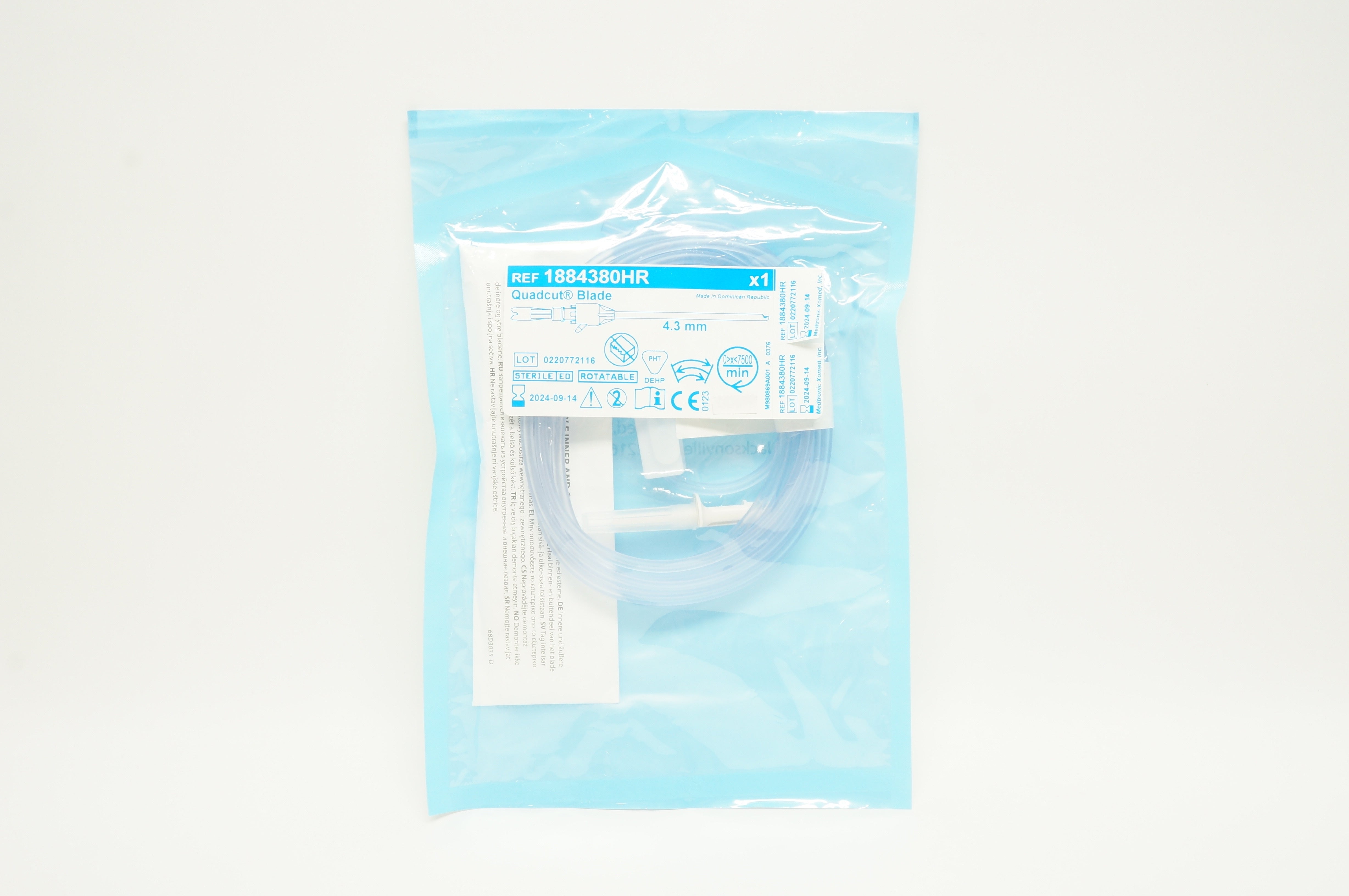 Medtronic 1884380HR Quadcut Blade, 4.3mm