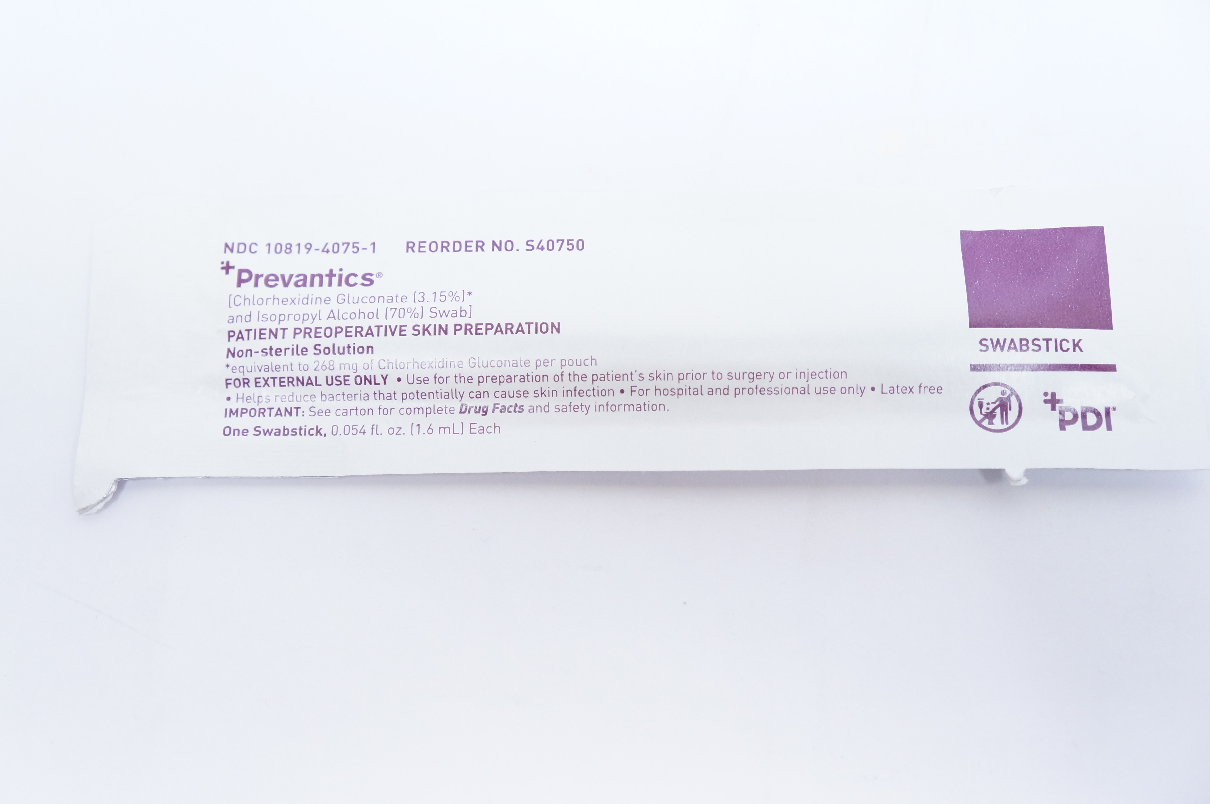 PDI S40750 Prevamtics Chlorhexidine Gluconate 3.15% (x)