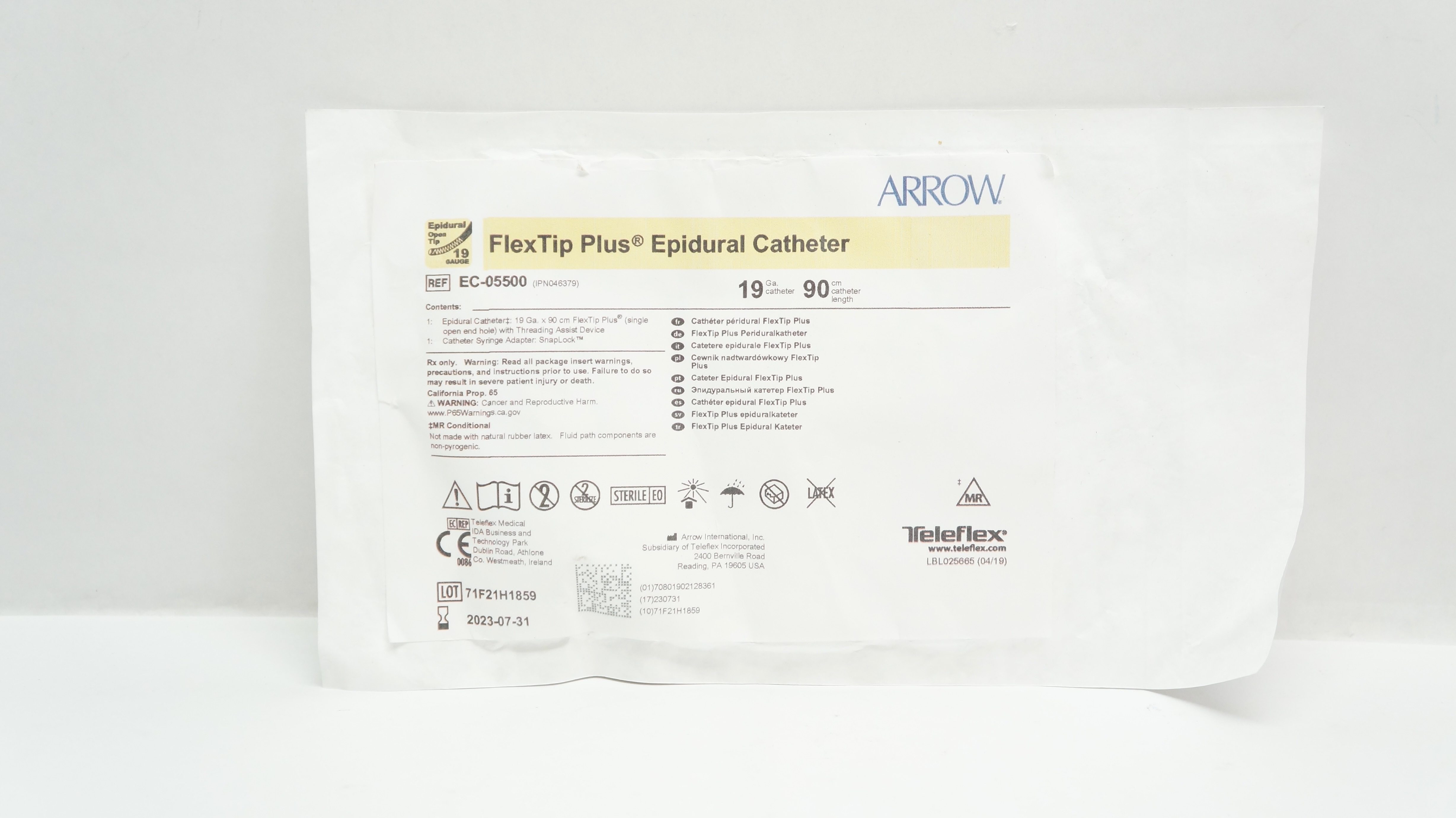 Arrow EC-05500 FlexTip Plus Epidural Cath. 19Ga x 90 cm (x)