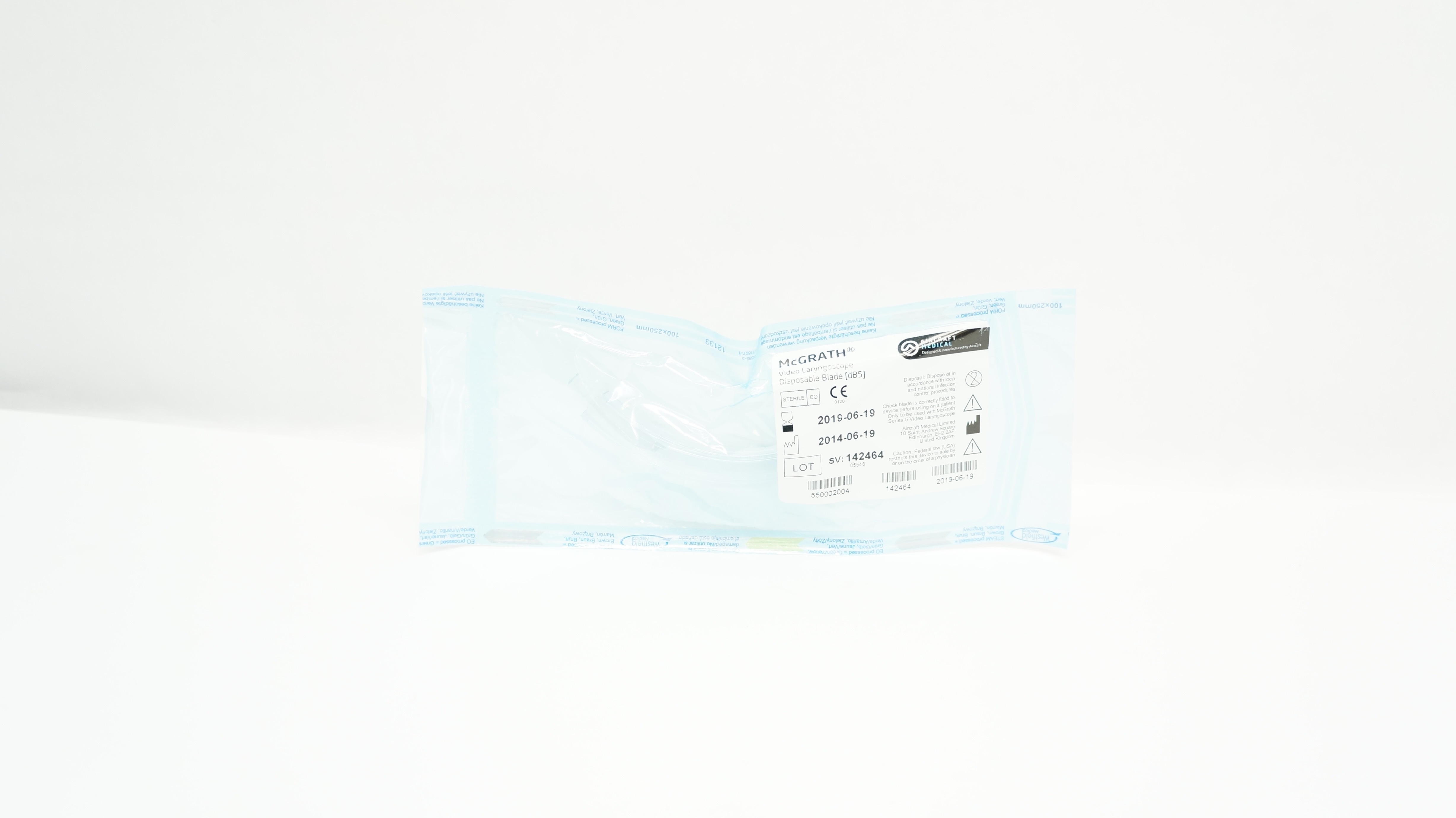 Aircraft Medical McGrath Video Laryngoscope Disposable Blade dB5 (x)
