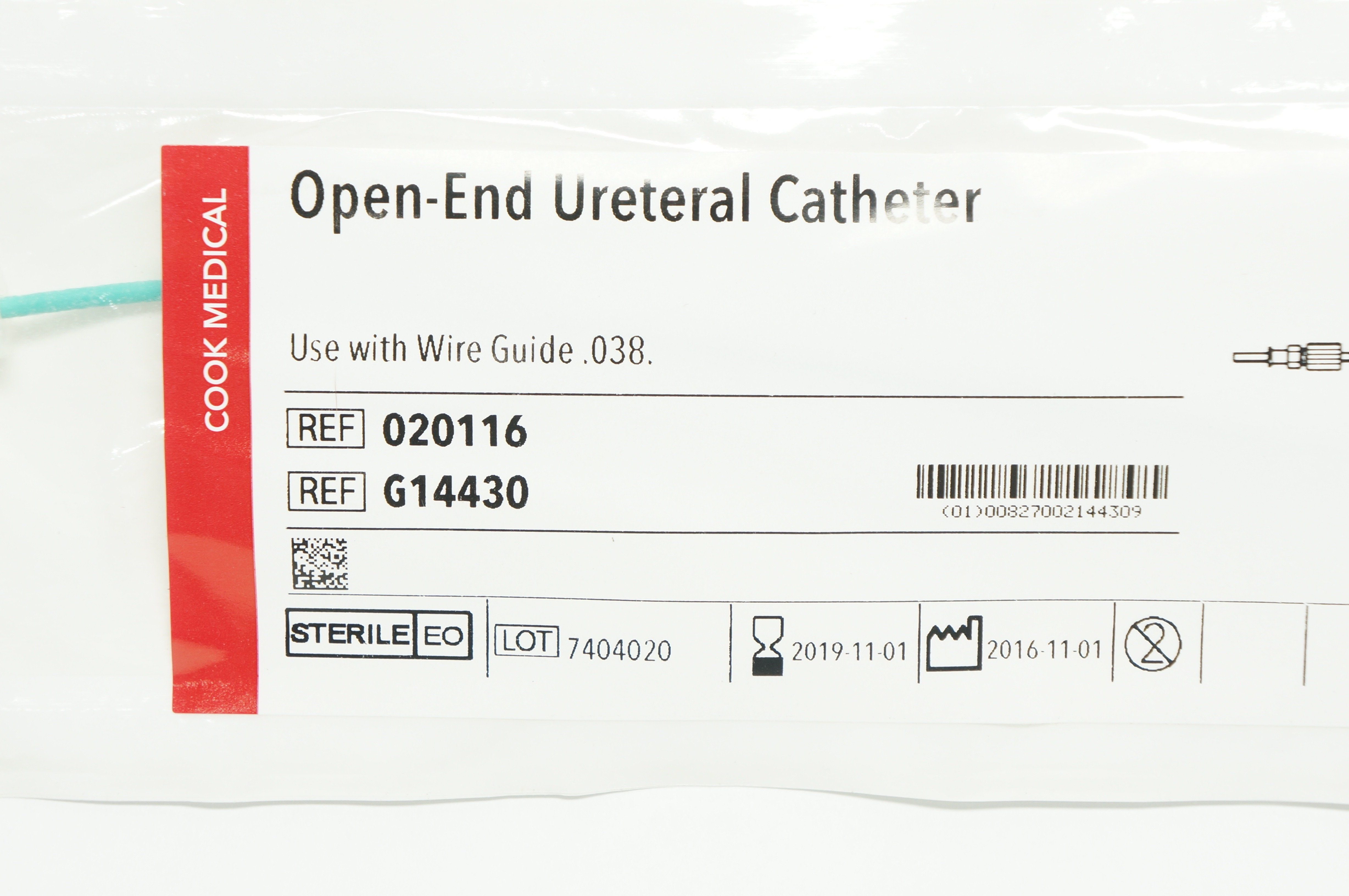 Cook Medical G14430 OpenEnd Ureteral Cath. 6Fr x 70 cm (x)