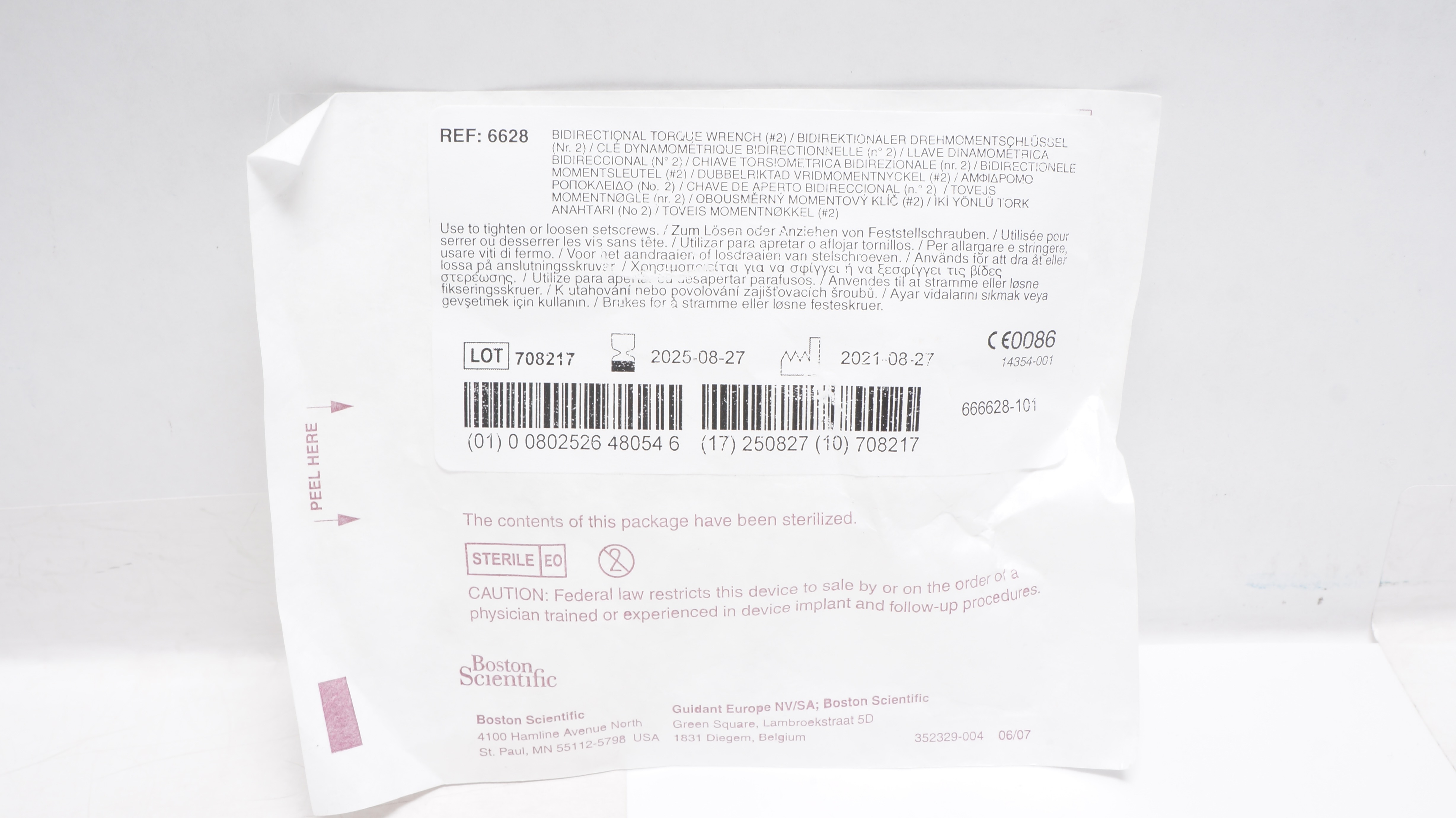 Boston Scientific 6628 Bidirectional Torque Wrench (#2) Boston Scientific 6628 Bidirectional Torque Wrench (#2)