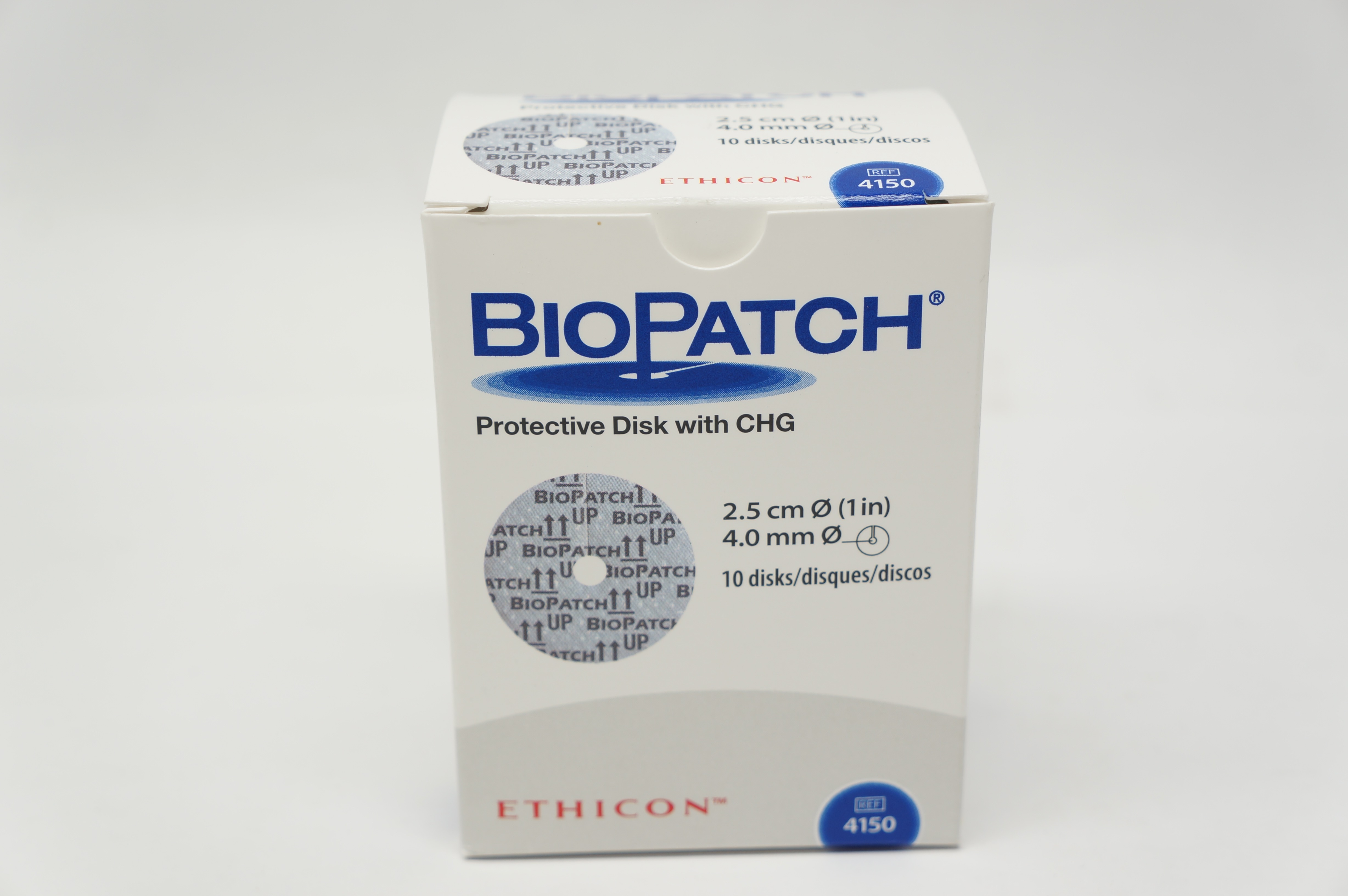 Ethicon 4150 BioPatch Protective Disk with CHG 1 inch x 4.0mm - Box of 10