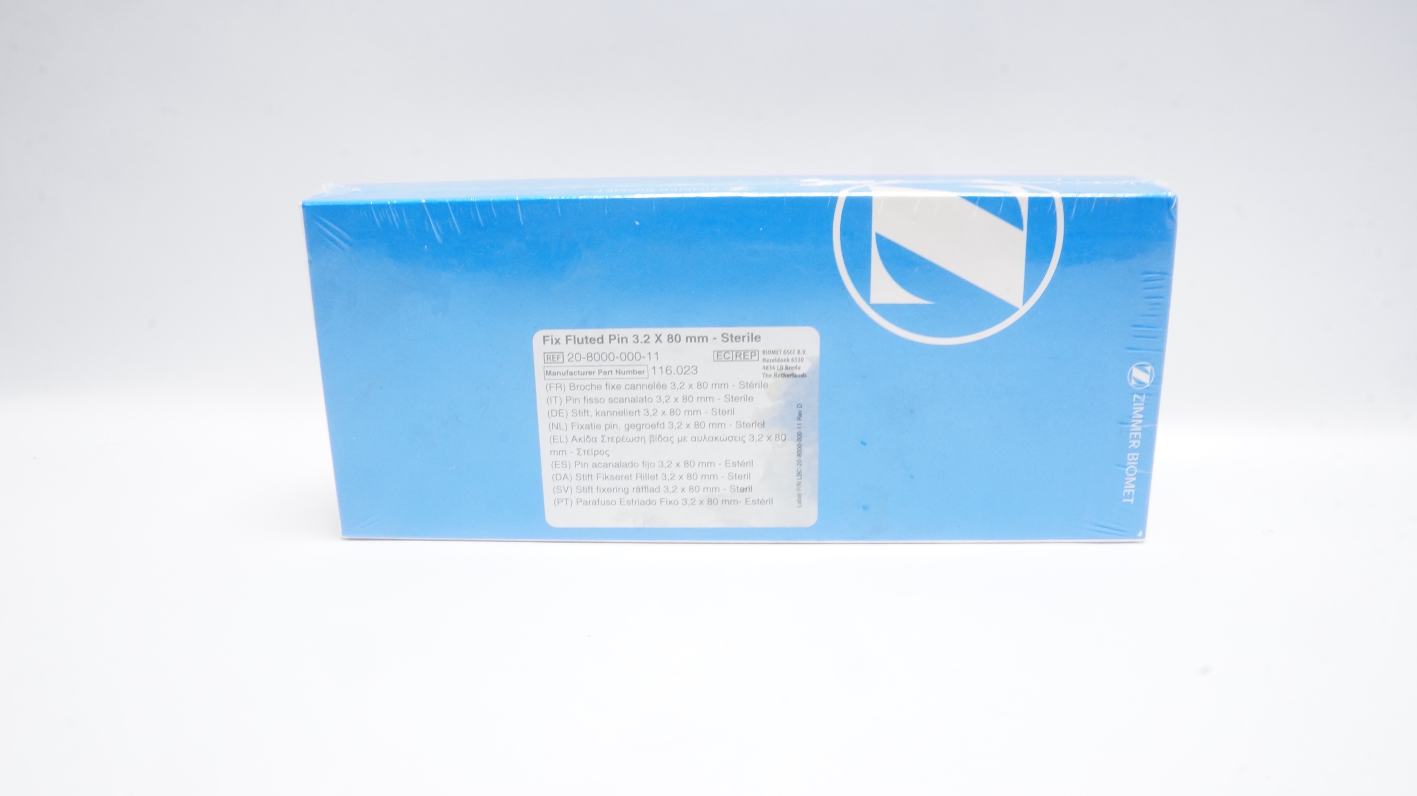 Zimmer 20-8000-000-11 Fix Fluted Pin, Sterile 3.2 x 80mm