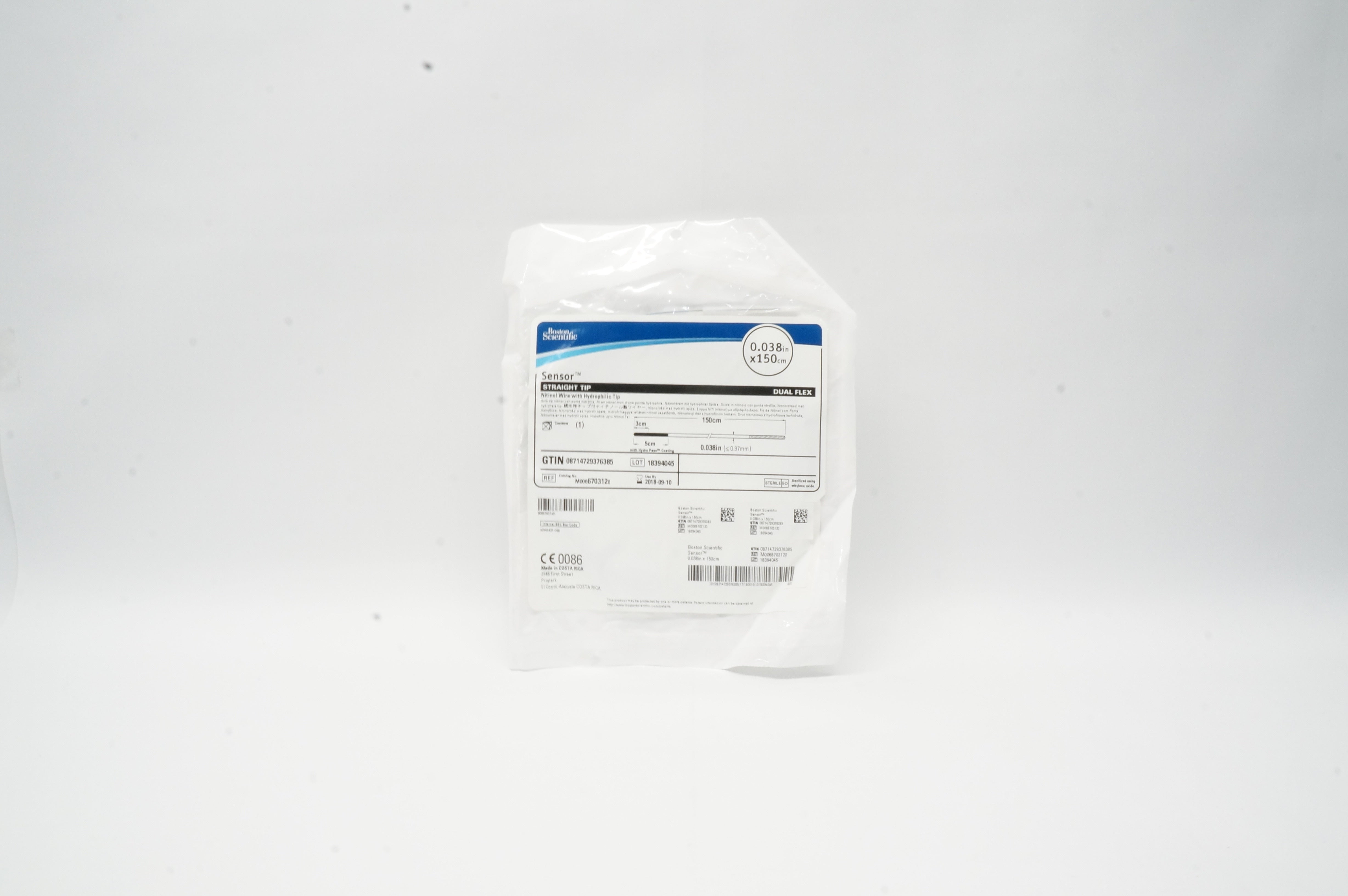 Boston Scientific 670312 Sensor Straight Tip, Dual Flex 0.038inch x 150cm (x)