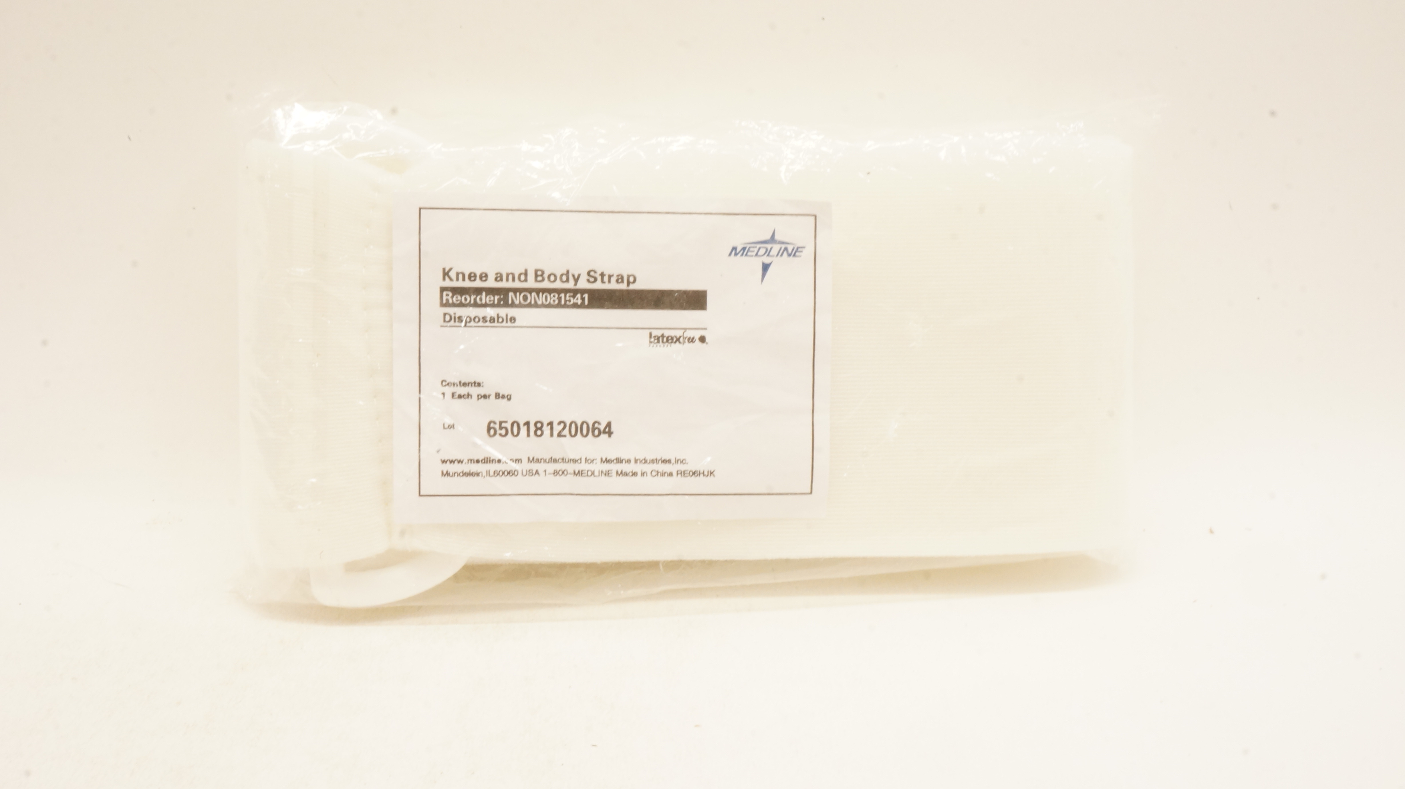 Medline NON081541 Disposable Knee and Body Strap, Size 4 inch x 60 inch