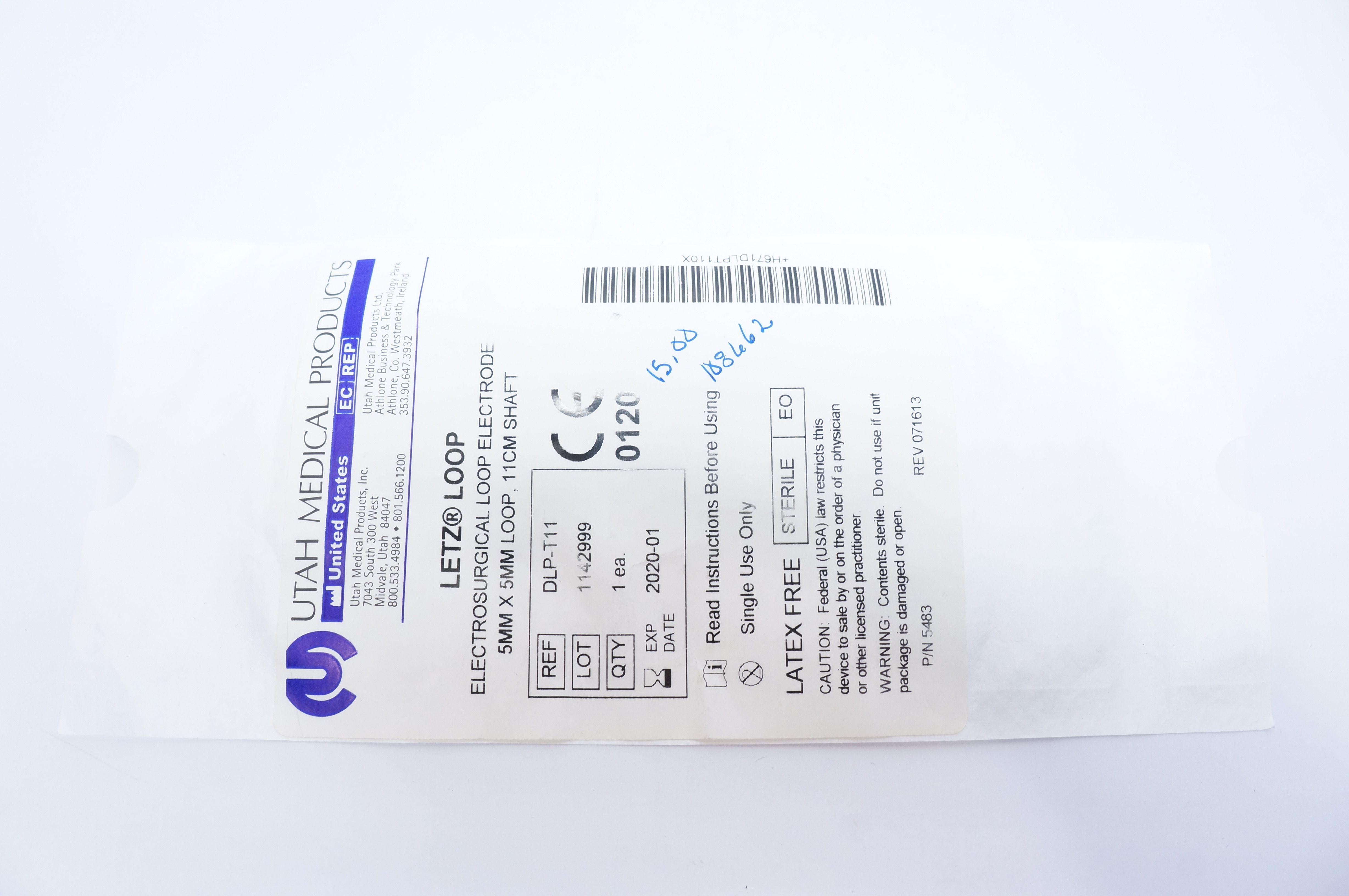 UTAH DLP-T11 Letz Loop Electrosurgical Loop Electrode 5x5 mm Loop 11 cm Shaft(x)