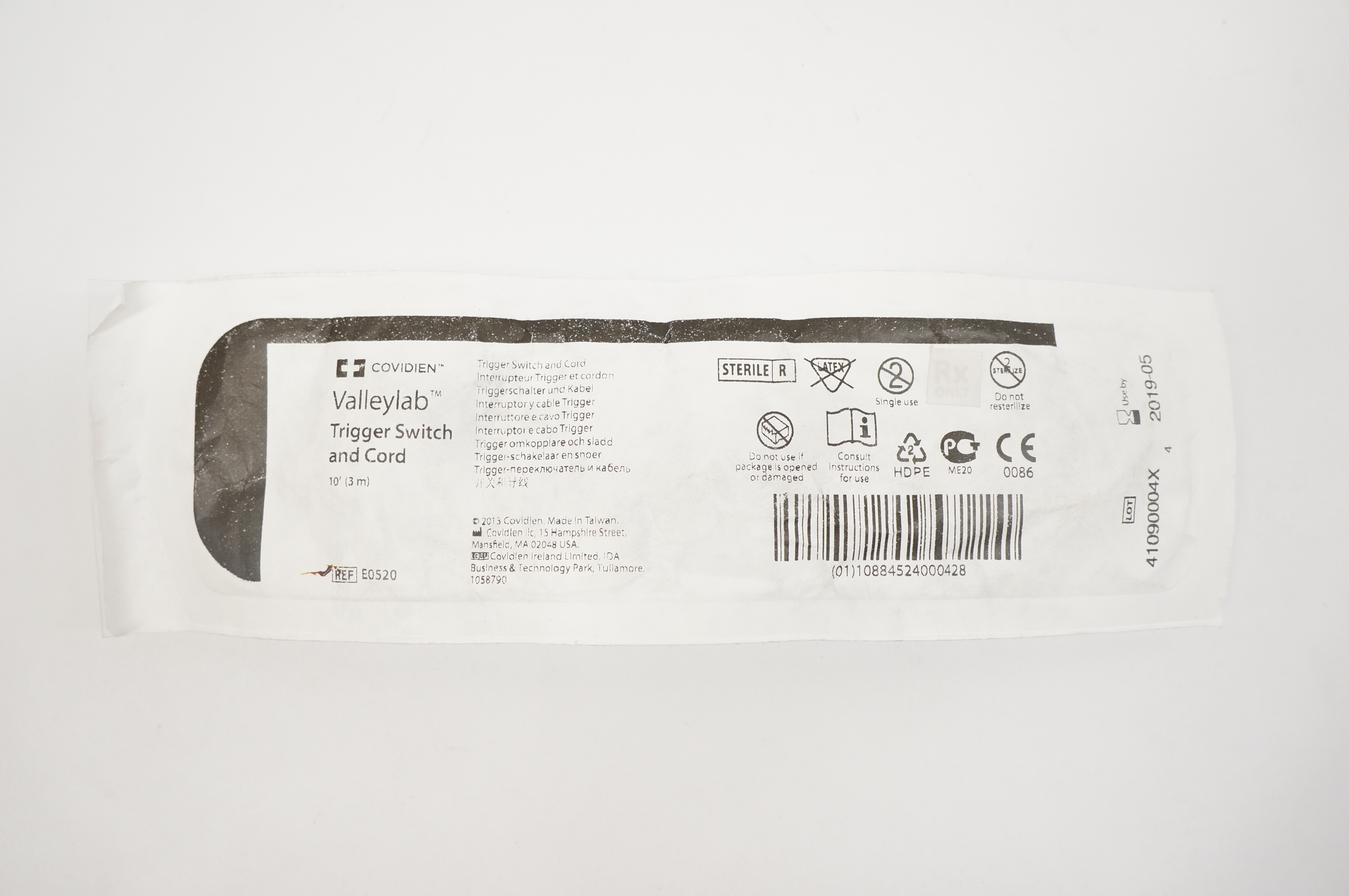 Covidien E0520 Valleylab Trigger Switch and Cord 10Ft. (x)