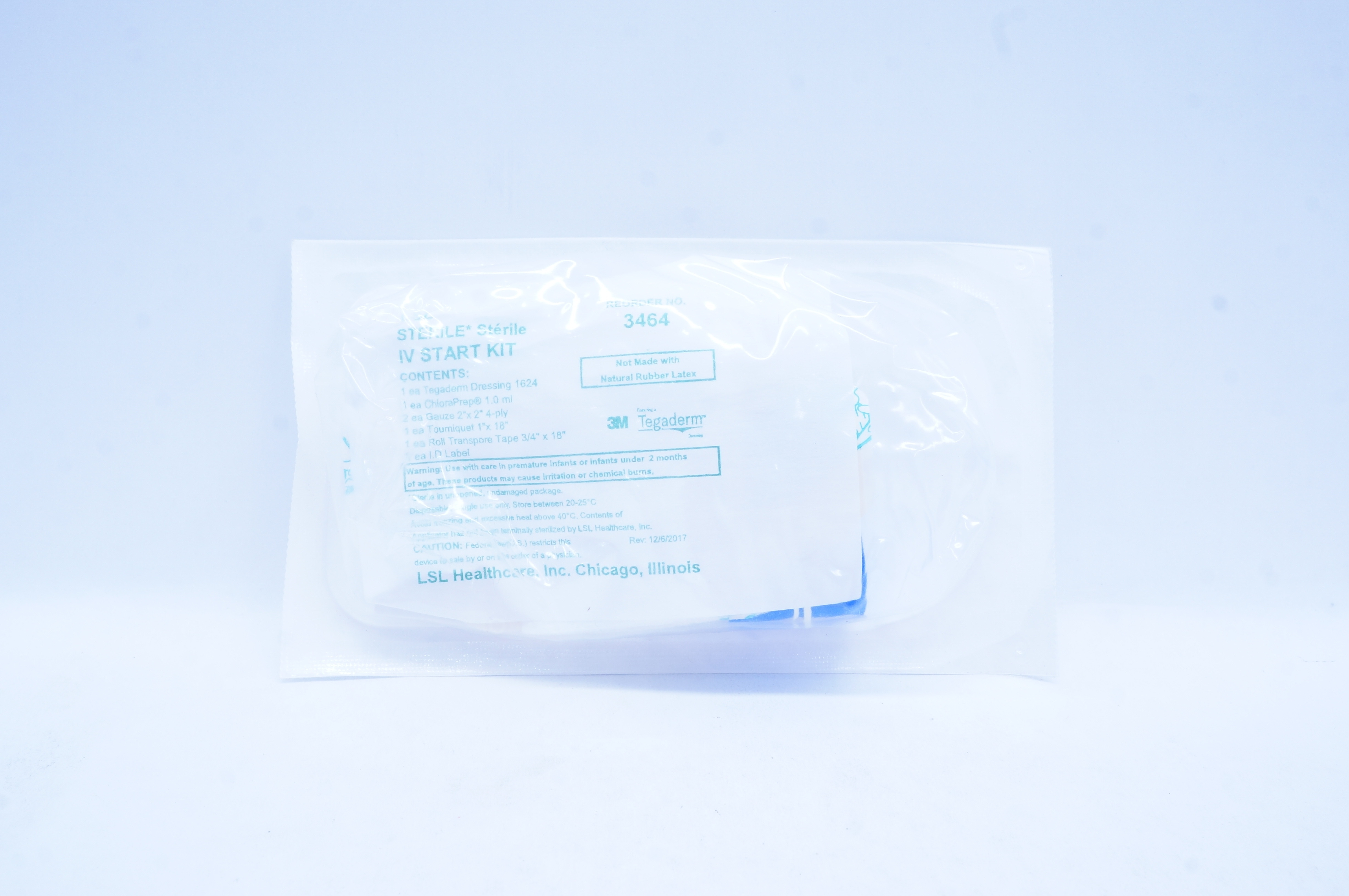 3M Tegaderm 3464 LCL Healthcare IV Start Kit