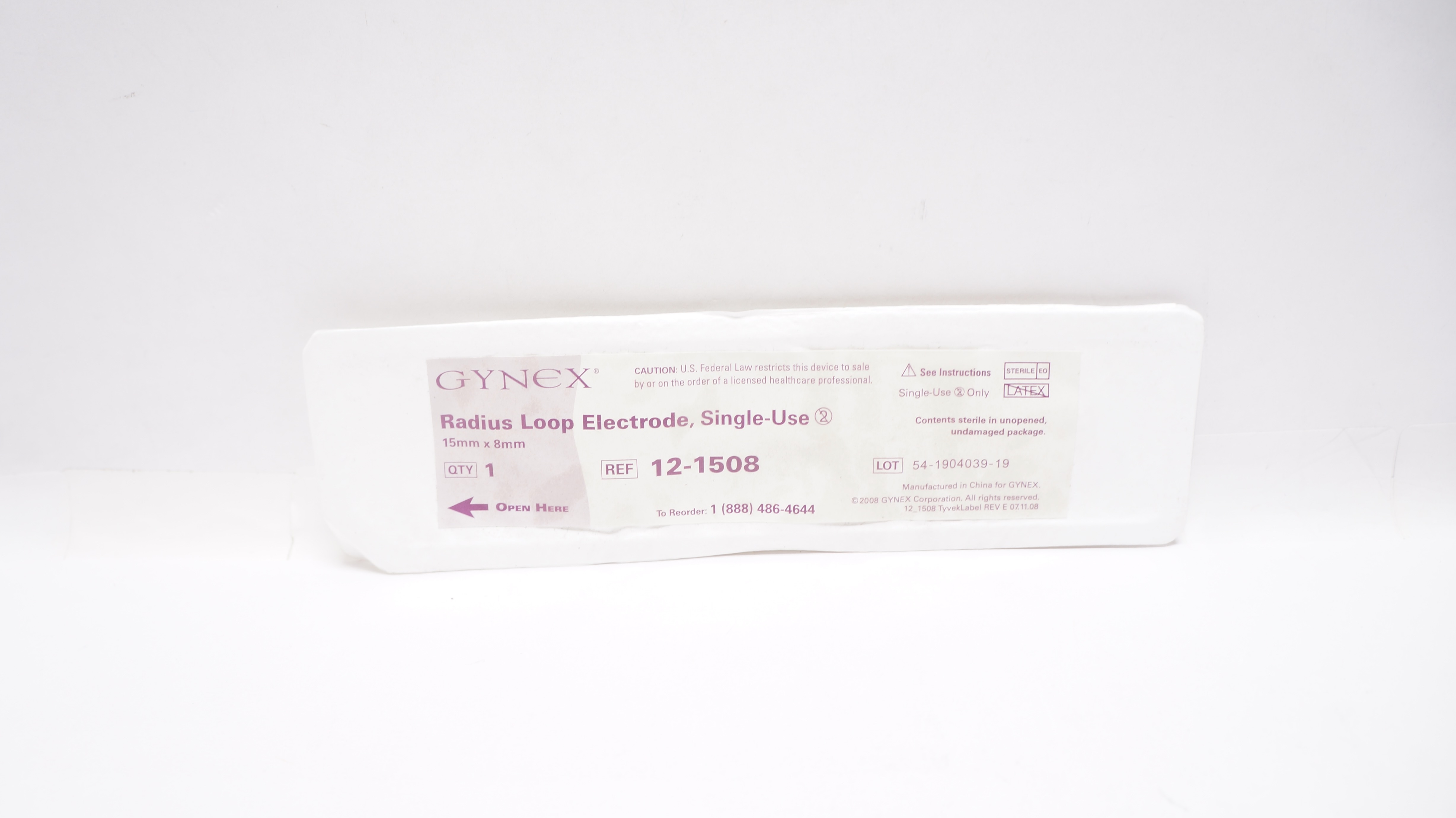 Gynex 12-1508 Single-Use Radius Loop Electrode 15mm x 8mm