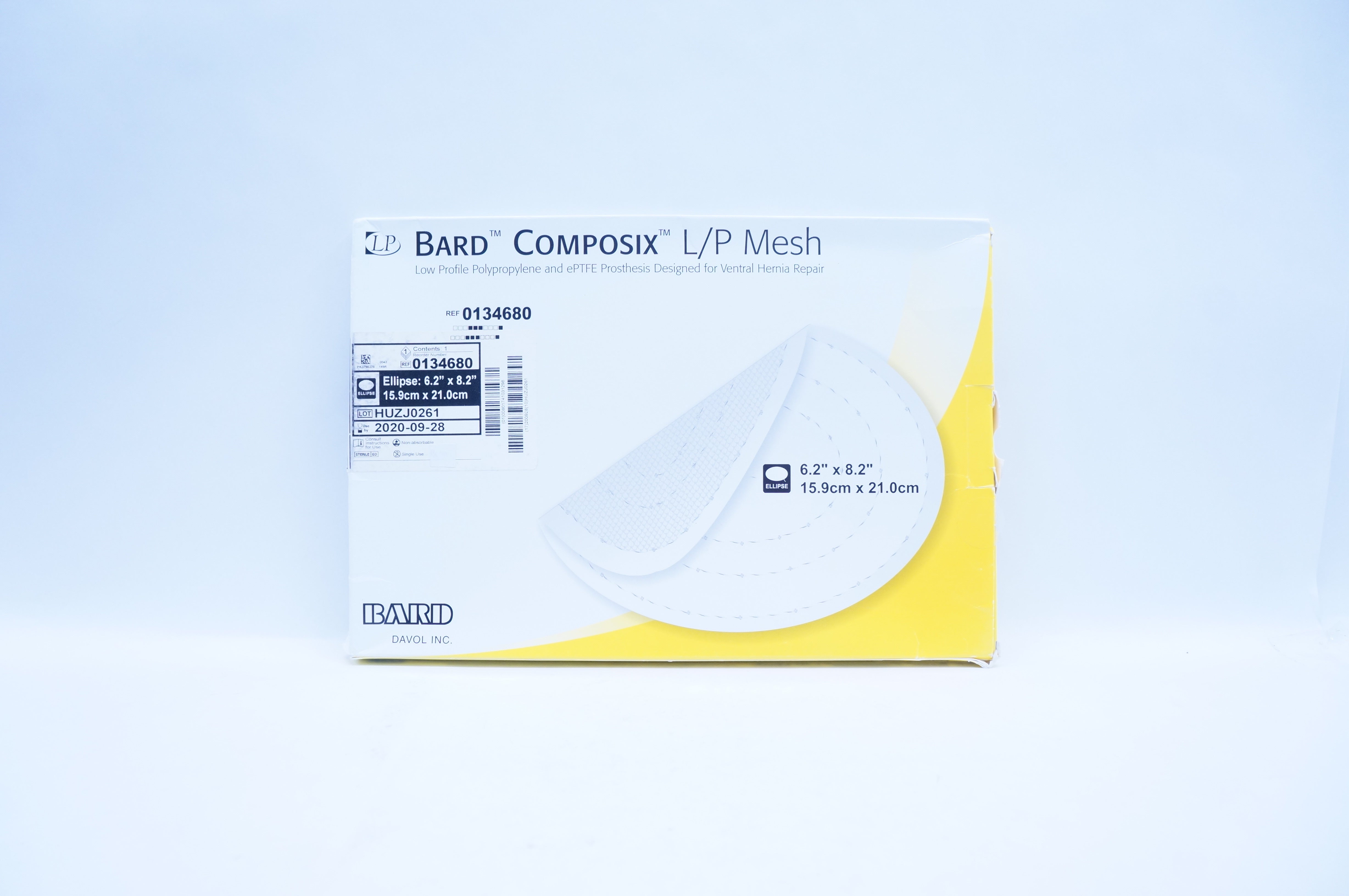 Bard 0134680 Composix L/P Mesh Prosthesis for Hernia Repair 6.2 x 8.2 inch (x)