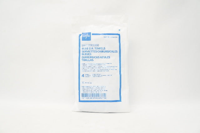 Medline MDT2168284 Blue O.R. Towels - Pack of 4