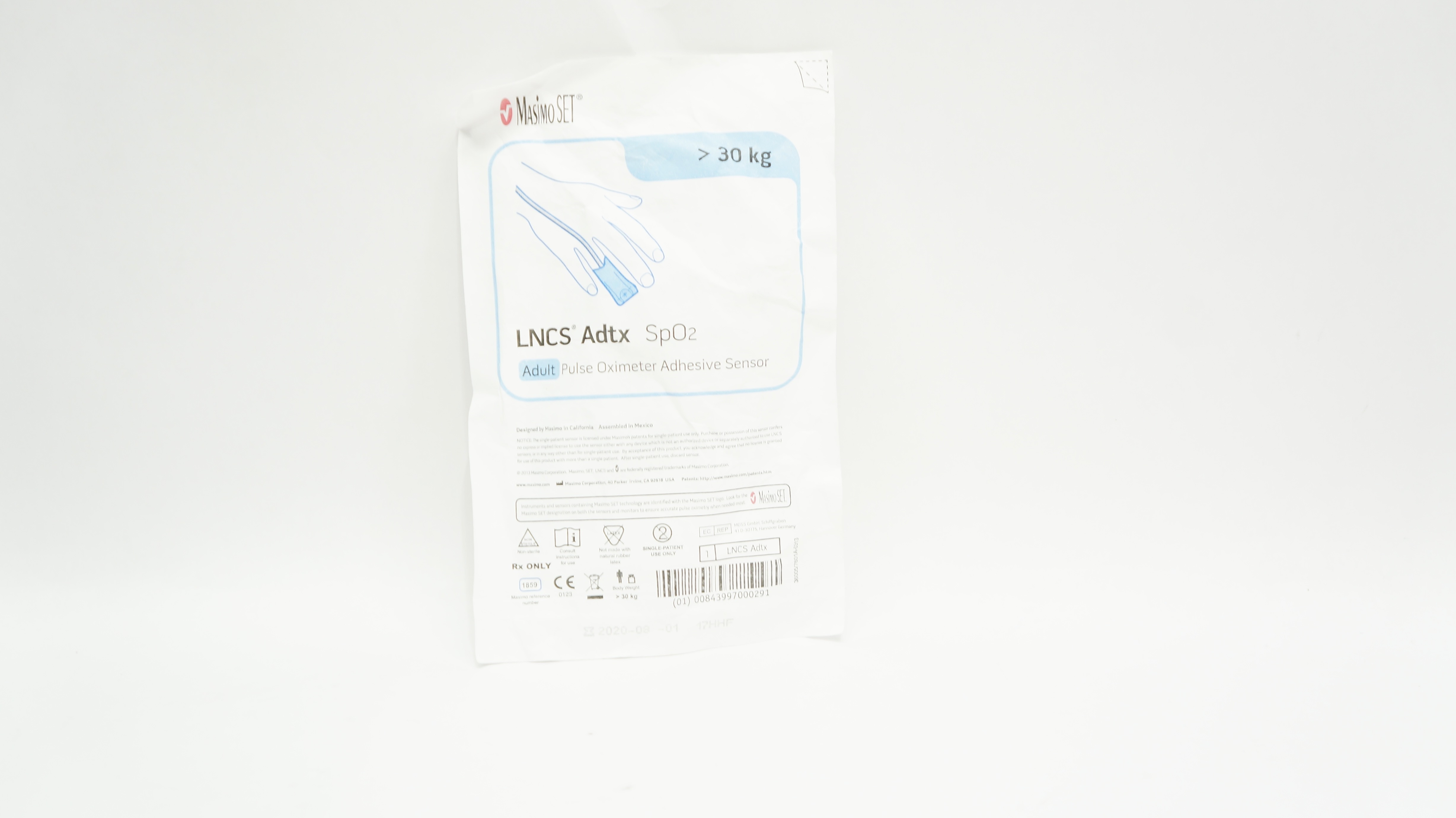 MasimoSet 1859 Neo SpO2 Neonatal/Adult Pulse Oximeter Adhesive Sensor >30kg (x)
