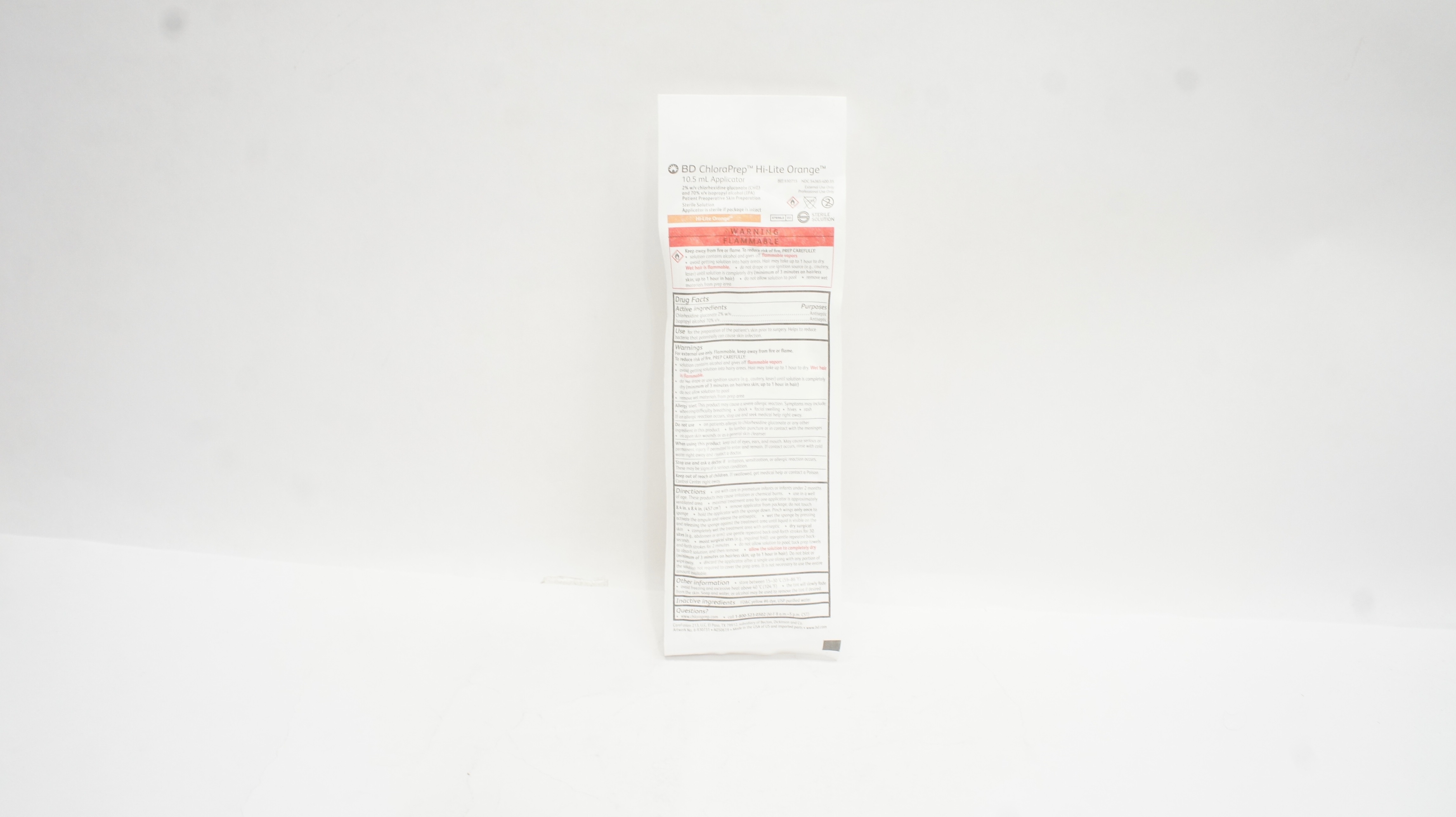 BD 930715 Chloraprep Hi-Lite orange 10.5mL Applicators