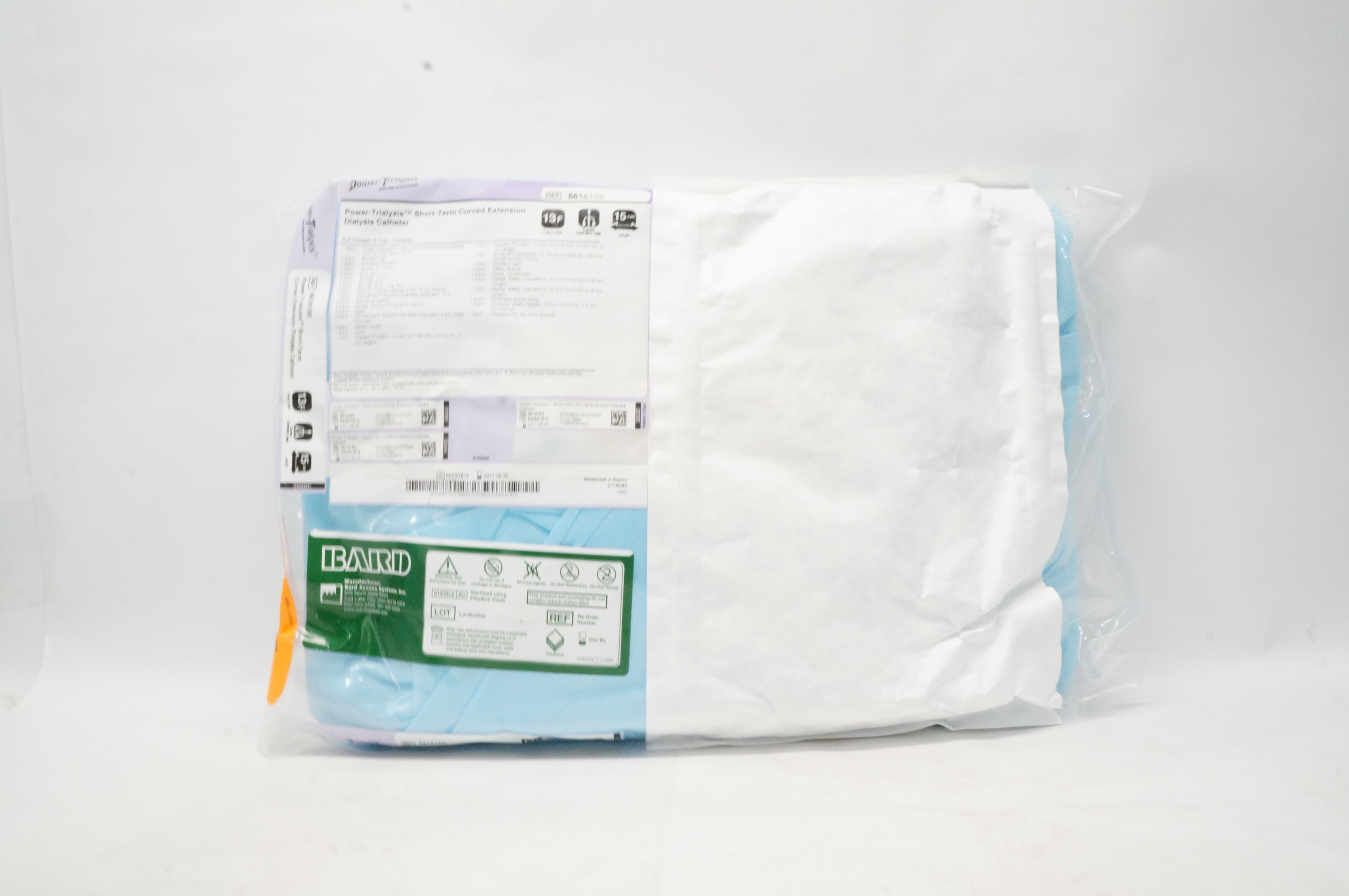 Bard 5615150 Power-Trialysis Short-Term Curved Extension Dialysis Cath.13Fx15cm