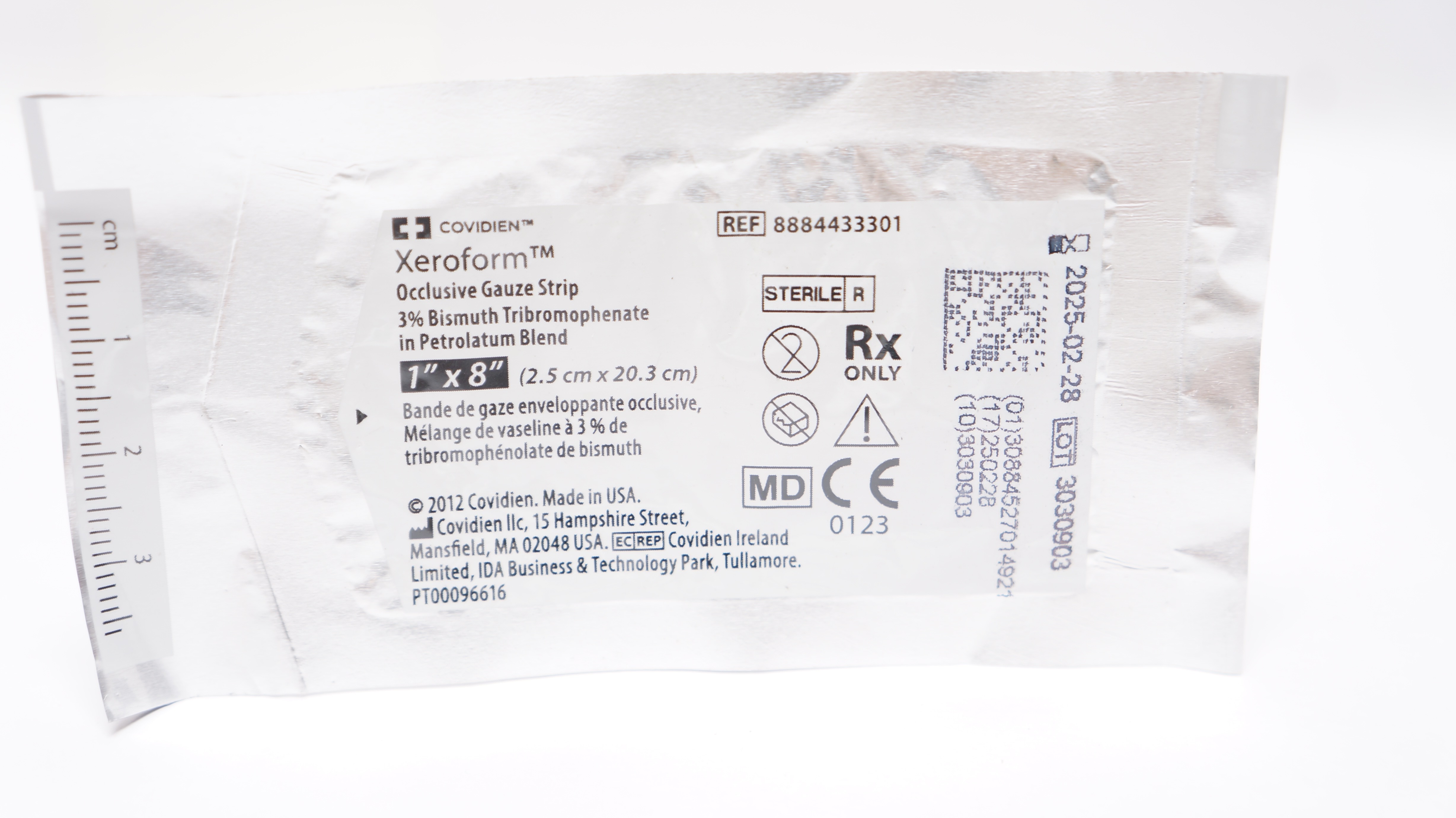 Covidien 8884433301 Xeroform Occlusive Gauze Strip 1inch x 8inch