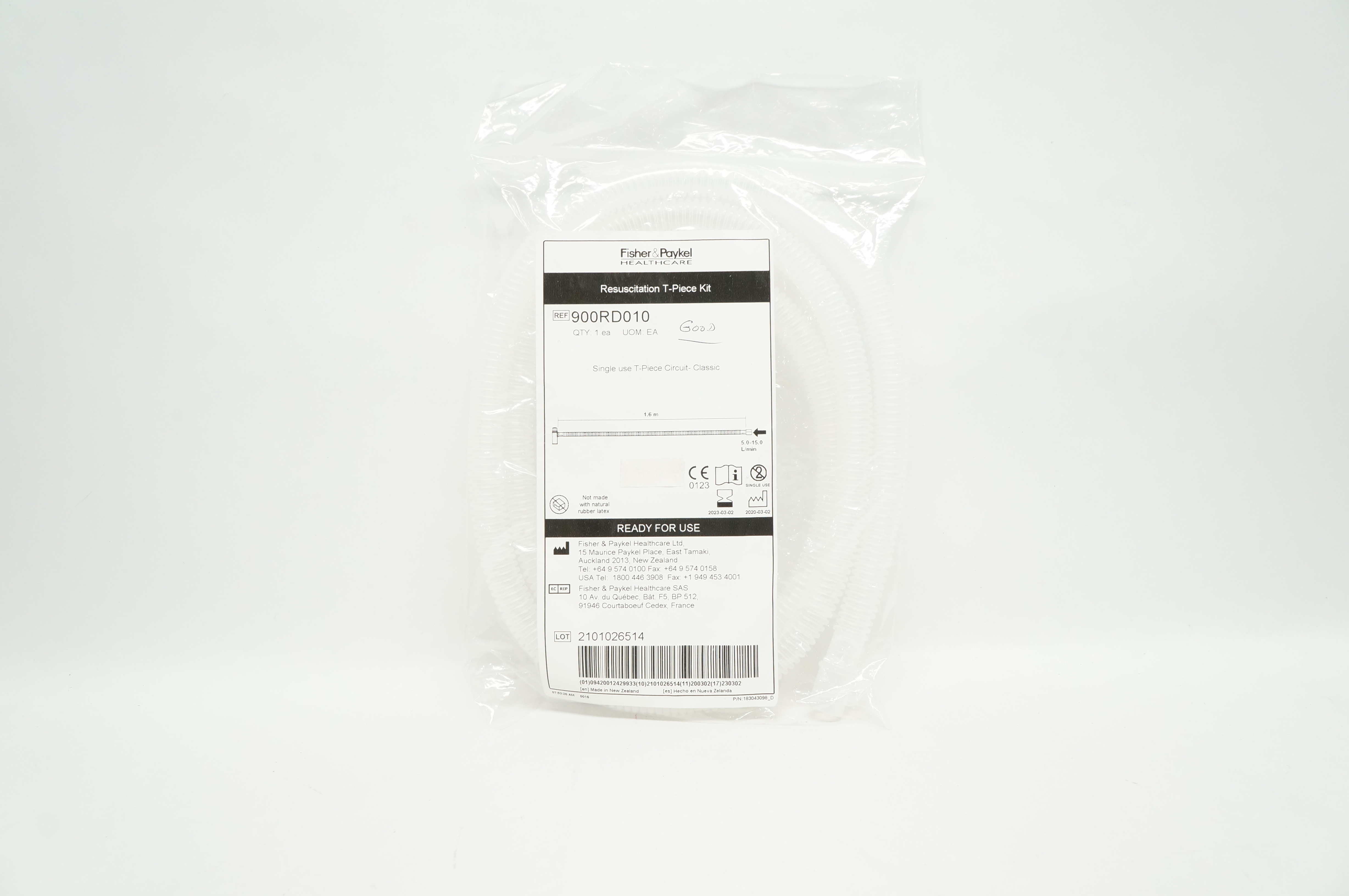 Fisher&Paykel 900RD010 Resuscitation T-Piece Kit (x)
