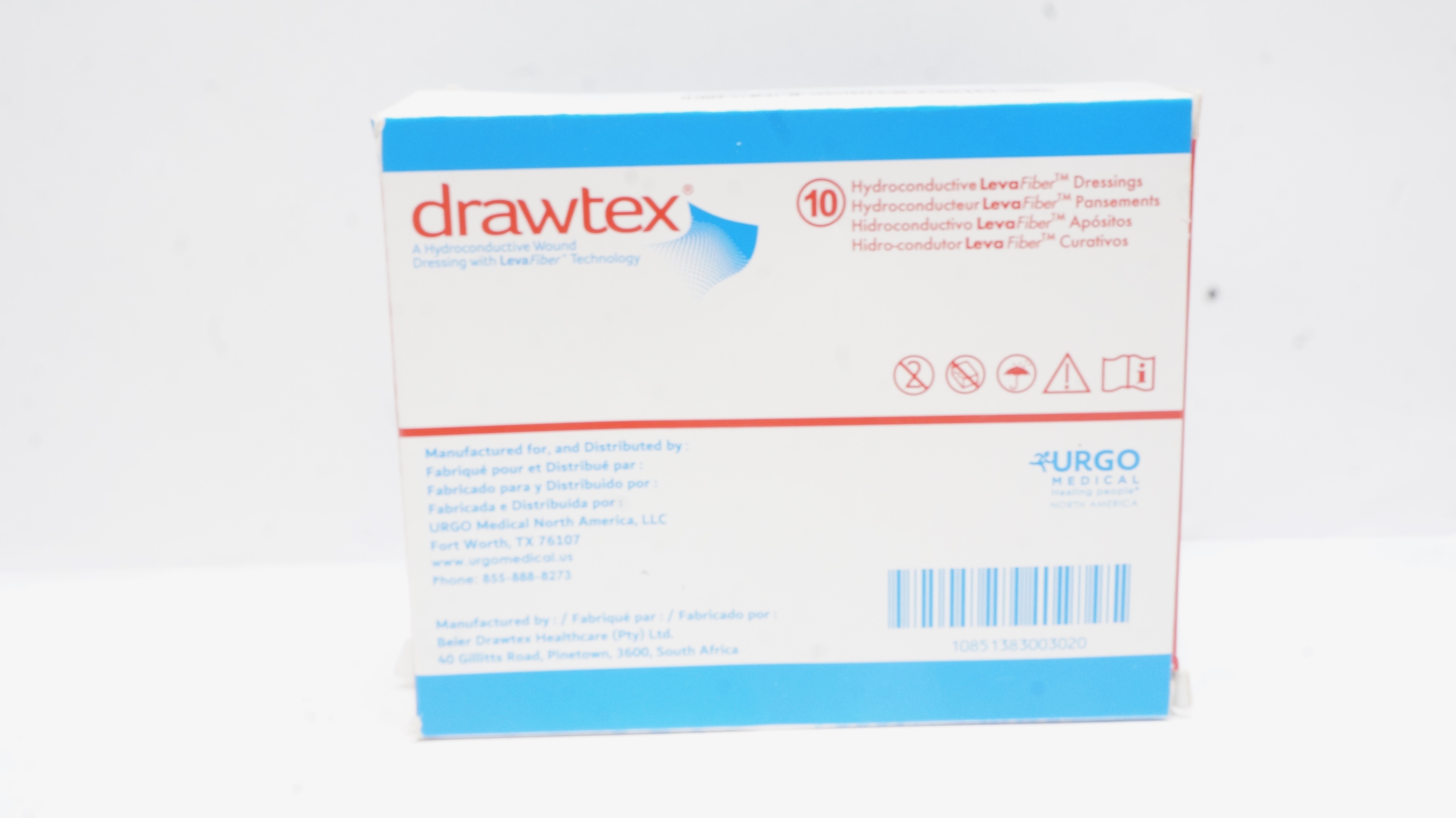 Urgo Medical 00302 Drawtex Hydroconductive Wound Dressing 4 x 4inch - Box of 10
