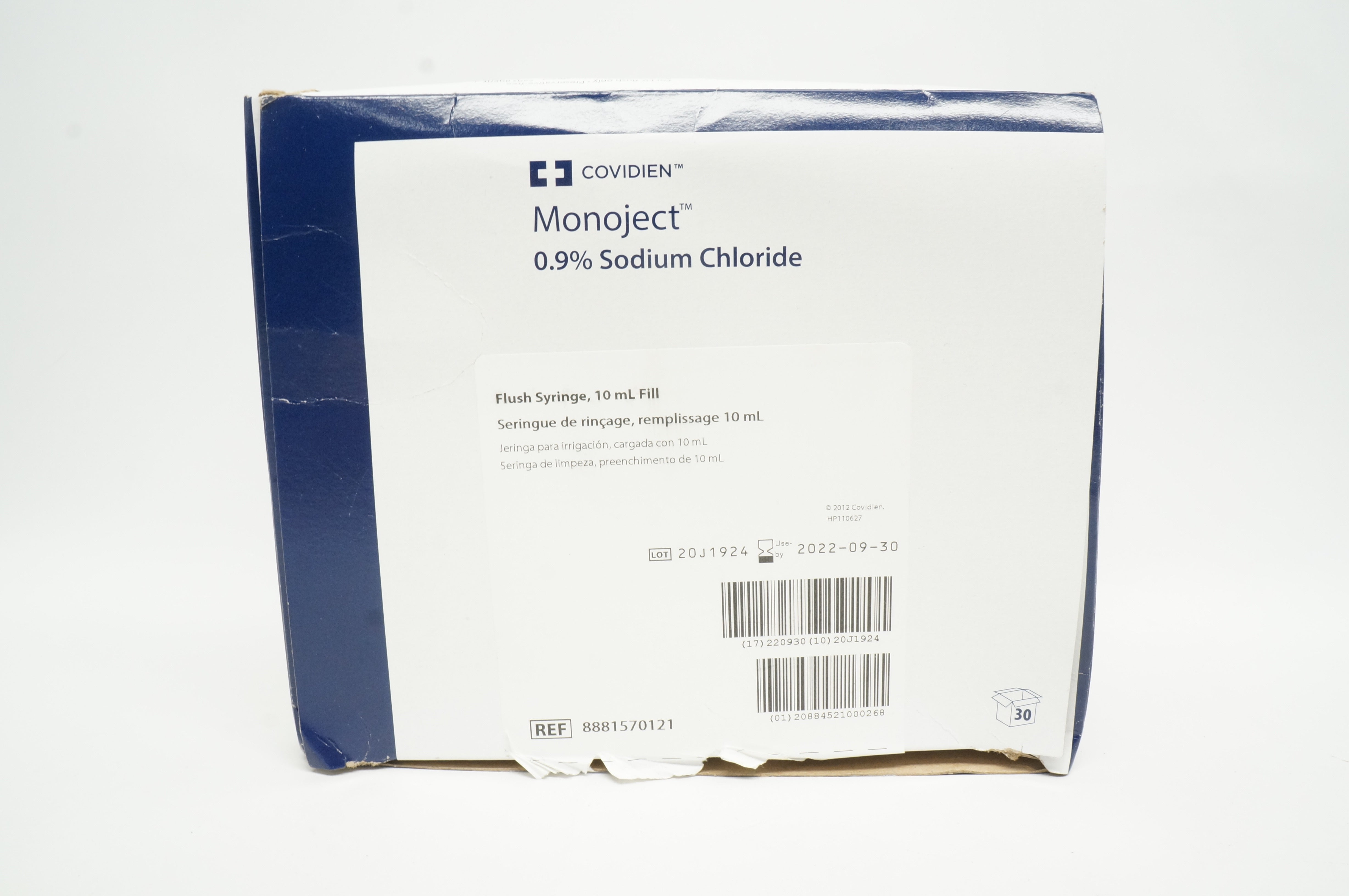 Covidien 8881570121 Monoject 0.9 Sodium Chloride Flush Syringe 10ml
