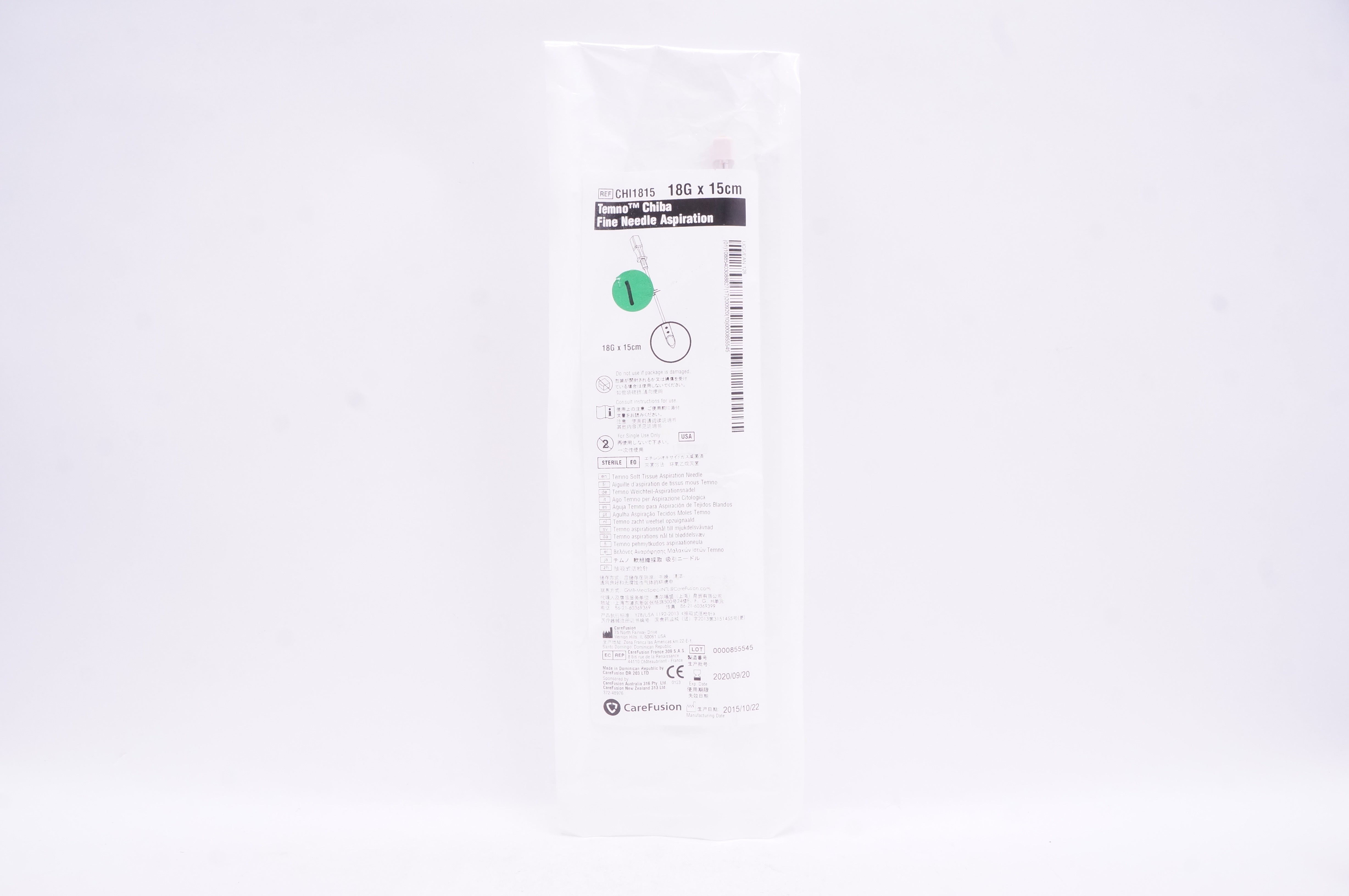 Temno CHI1815 Chiba Fine Needle Aspiration 18G x 15cm (x)