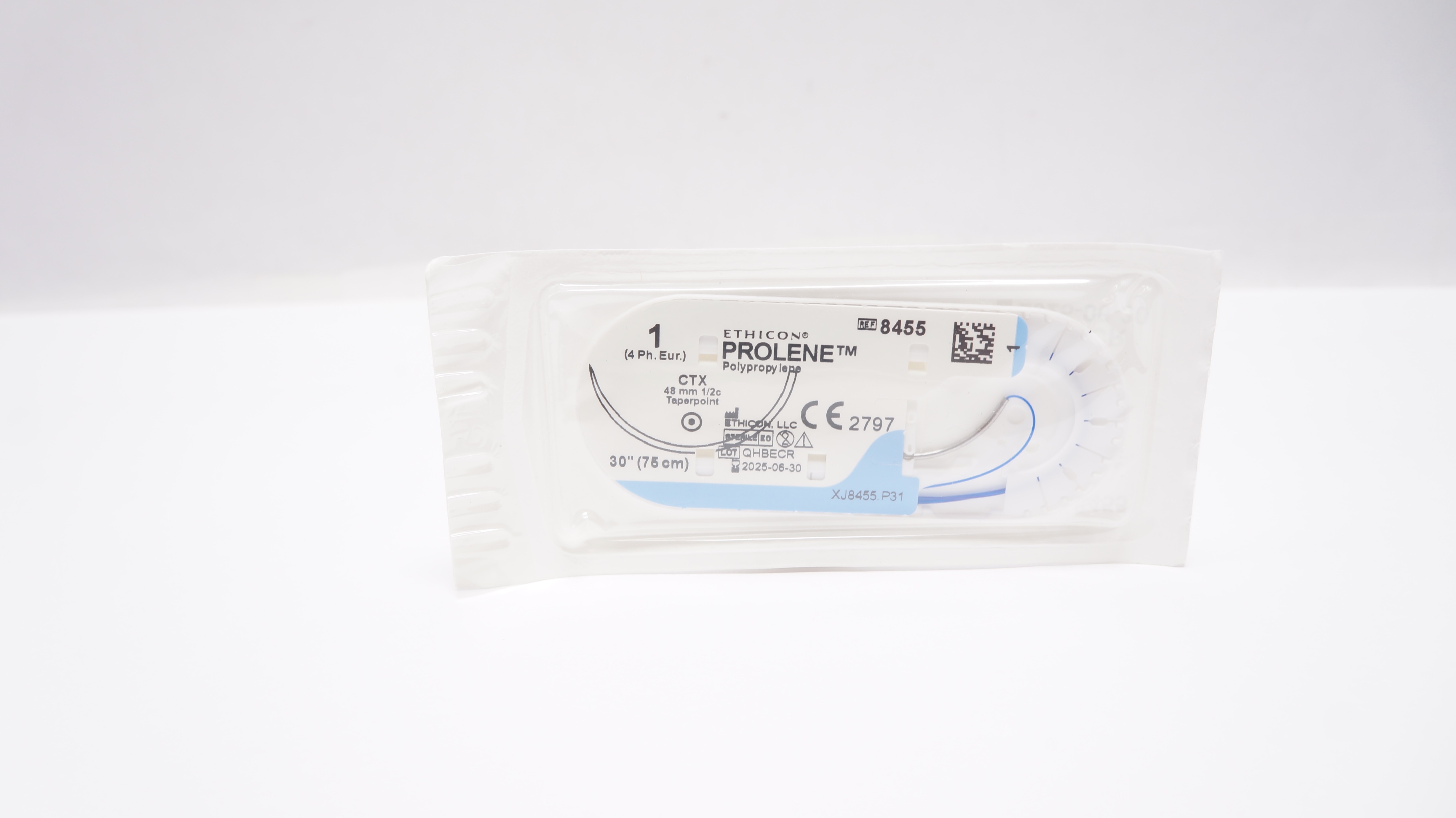Ethicon 8455 1 Prolene Polypropylene Stre CTX, 48mm 1/2c Taperpoint, 30inch