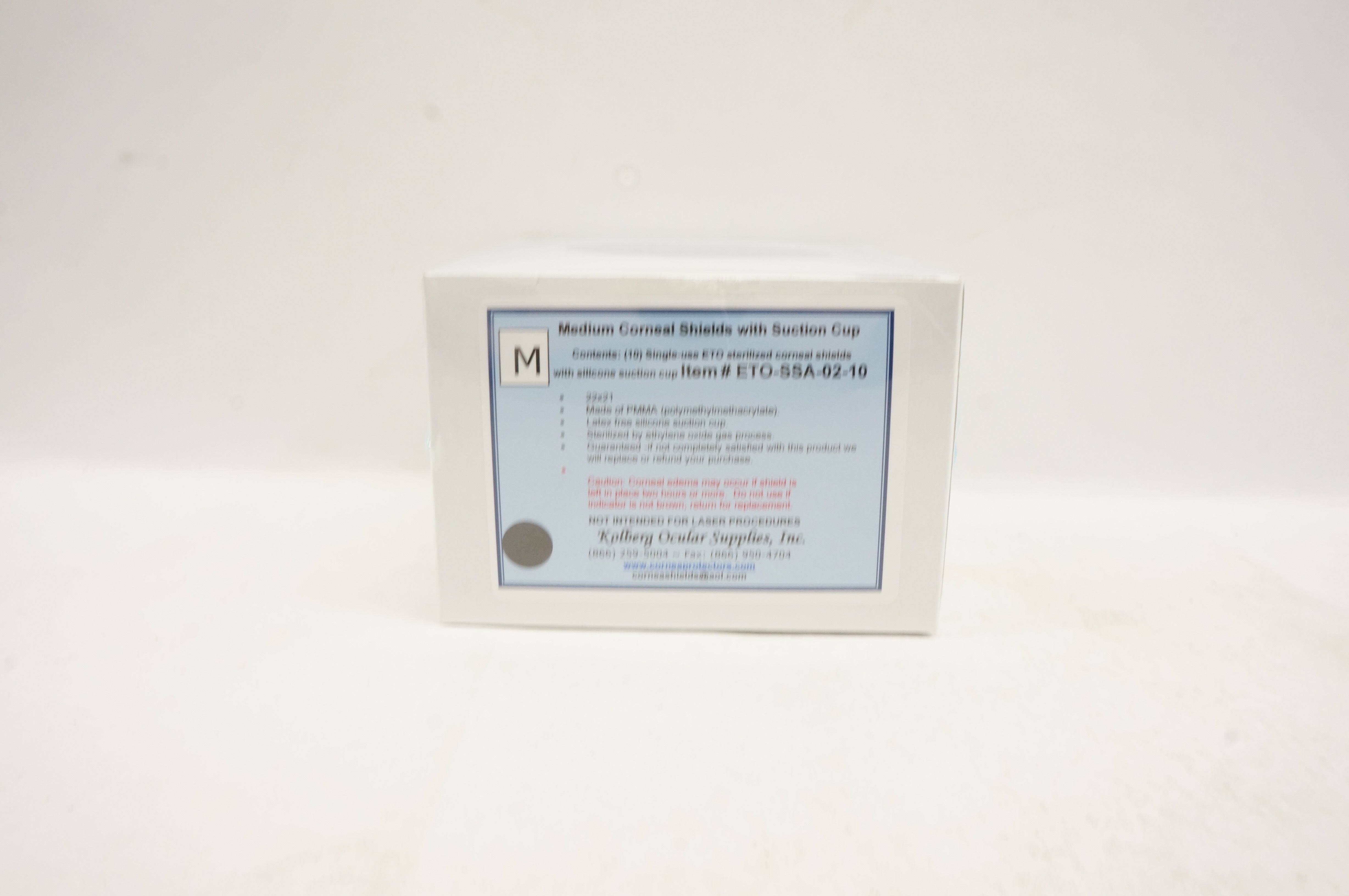 Kolberg Ocular Supplies ETO-SSA-02-10 Medium Corneal Shields - Box of 10