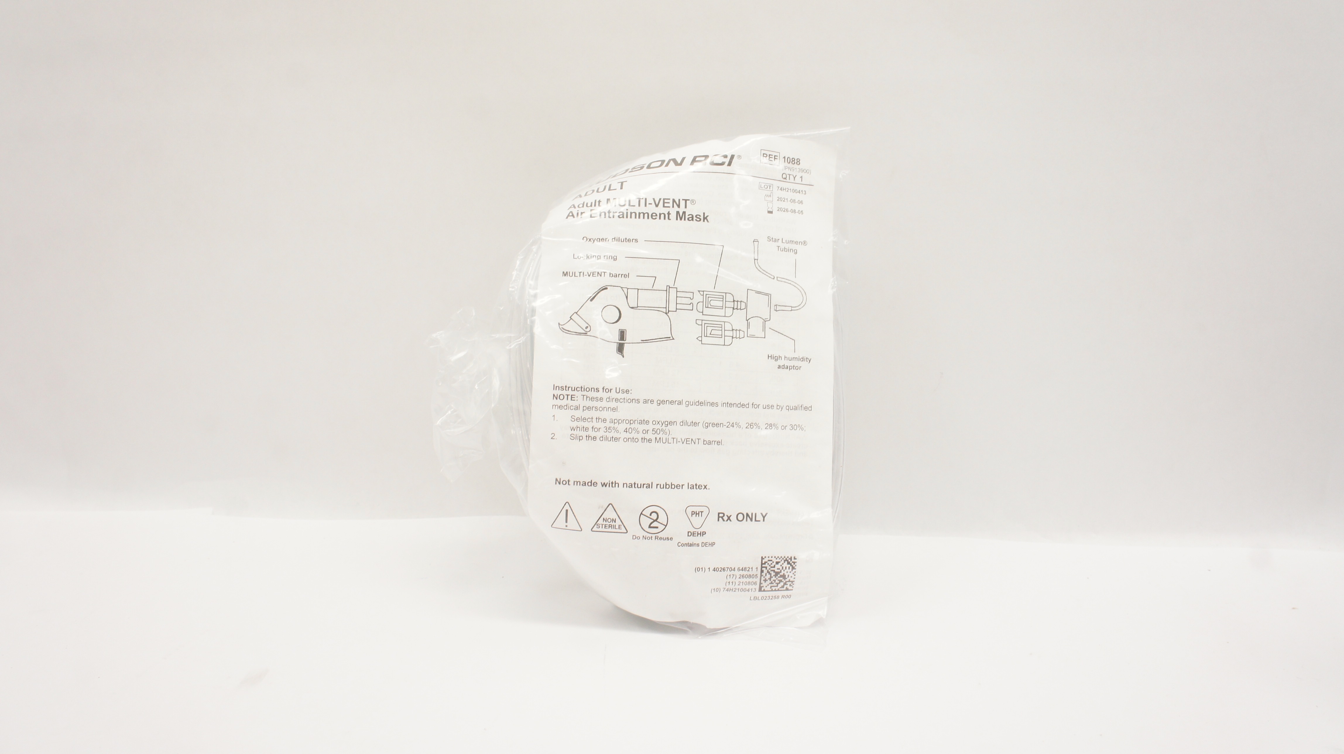 Teleflex 1088 Hudson RCI Adult Multi-Vent Air Entrainment Mask