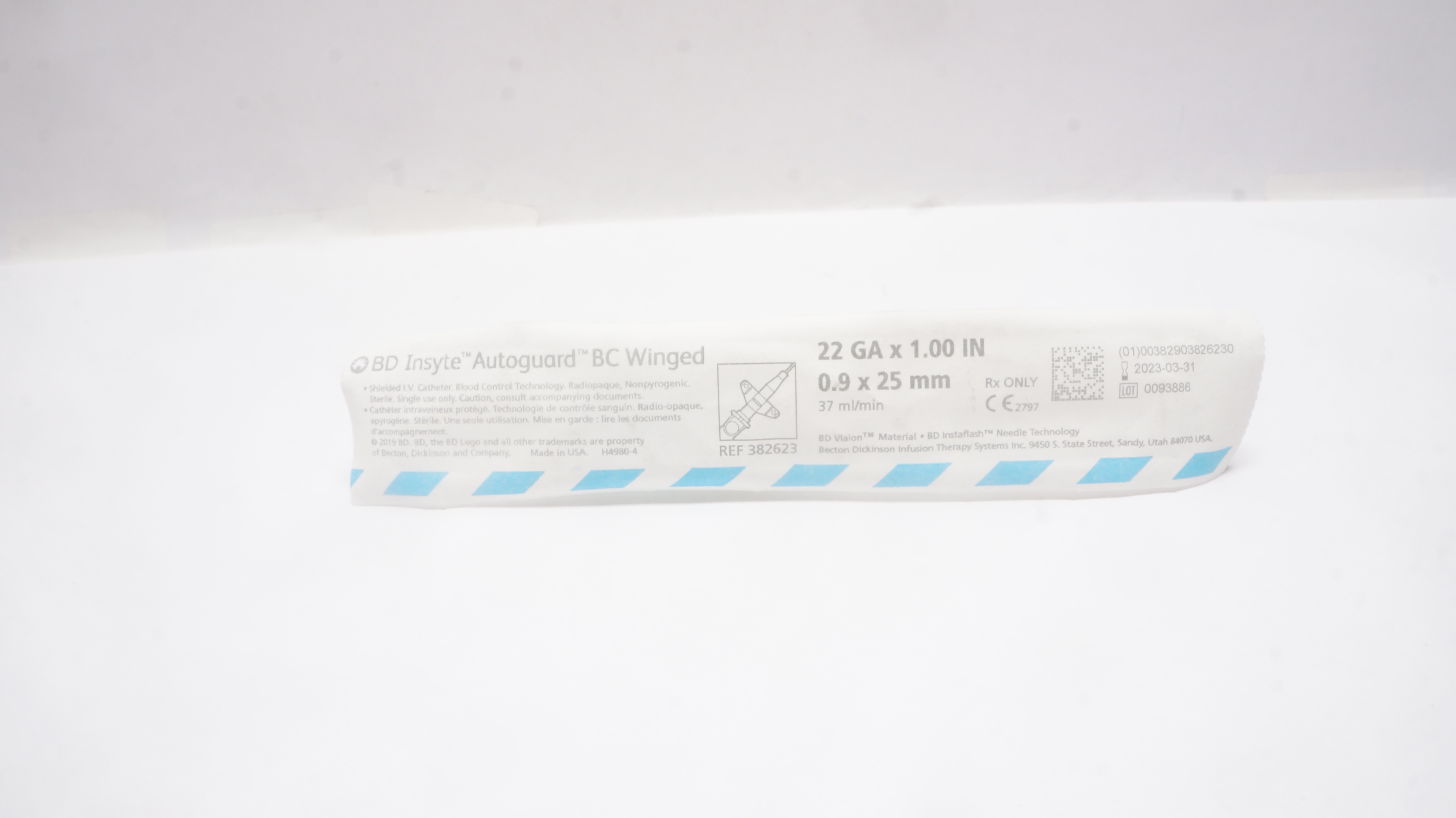 BD 382623 Insyte Autoguard BC Winged 22GA x 1inch (x)