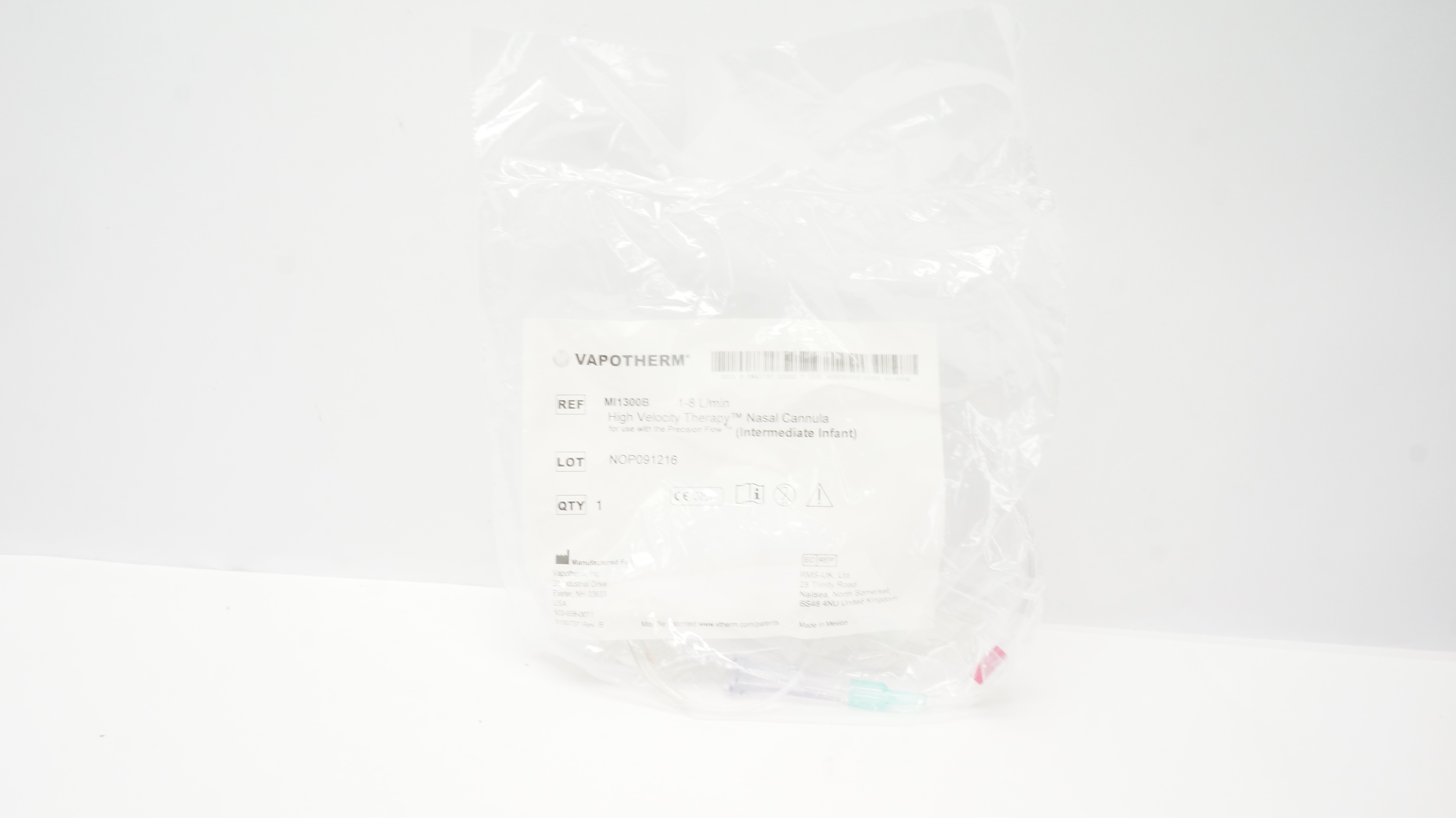 Vapotherm MI1300B High Velocity Nasal Cannula, Intermediate Infant, 1-8 L/min