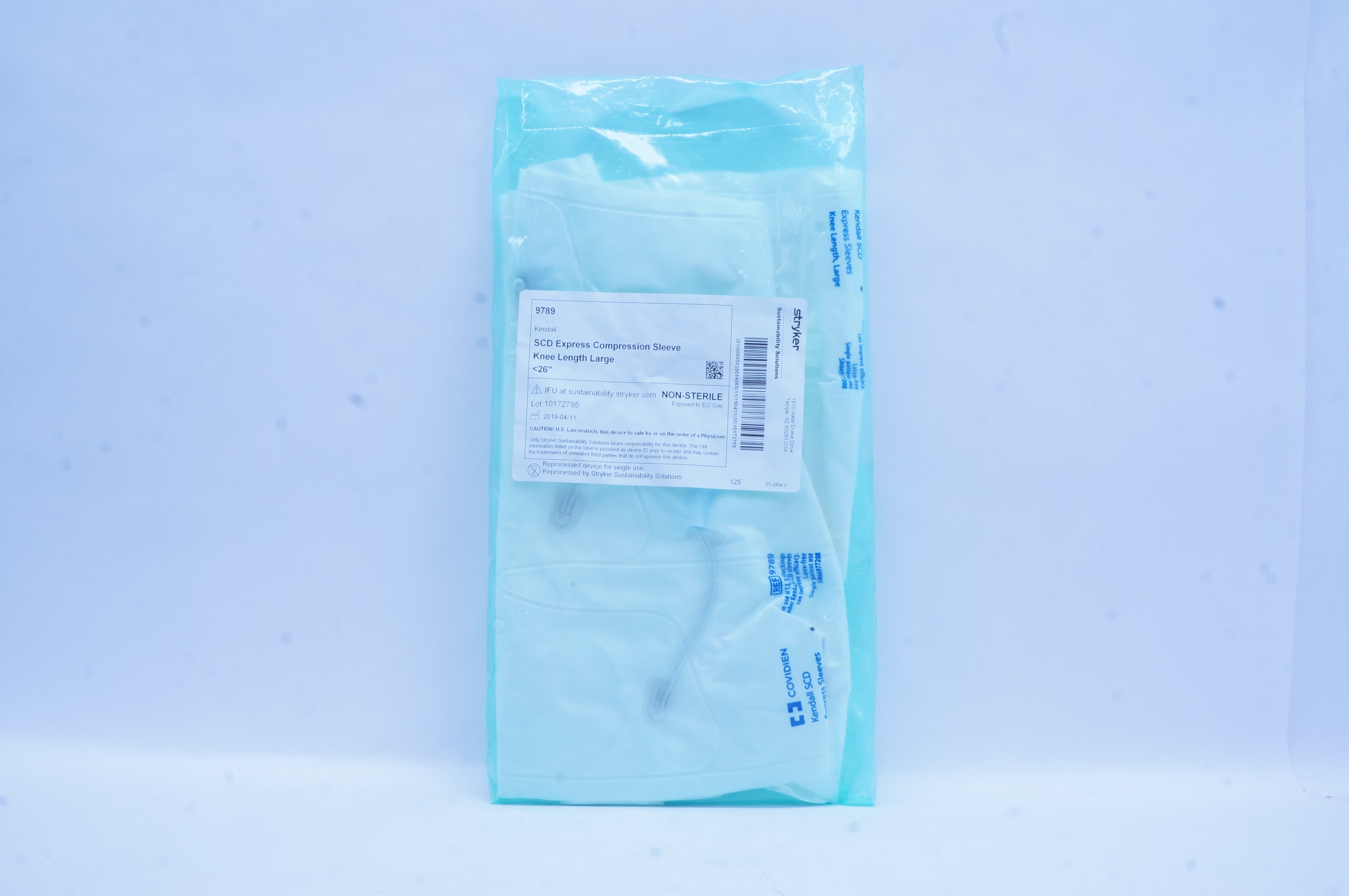 Covidien 9789 Kendall SCD Express Sleeves Knee Length, Large < 26 inch
