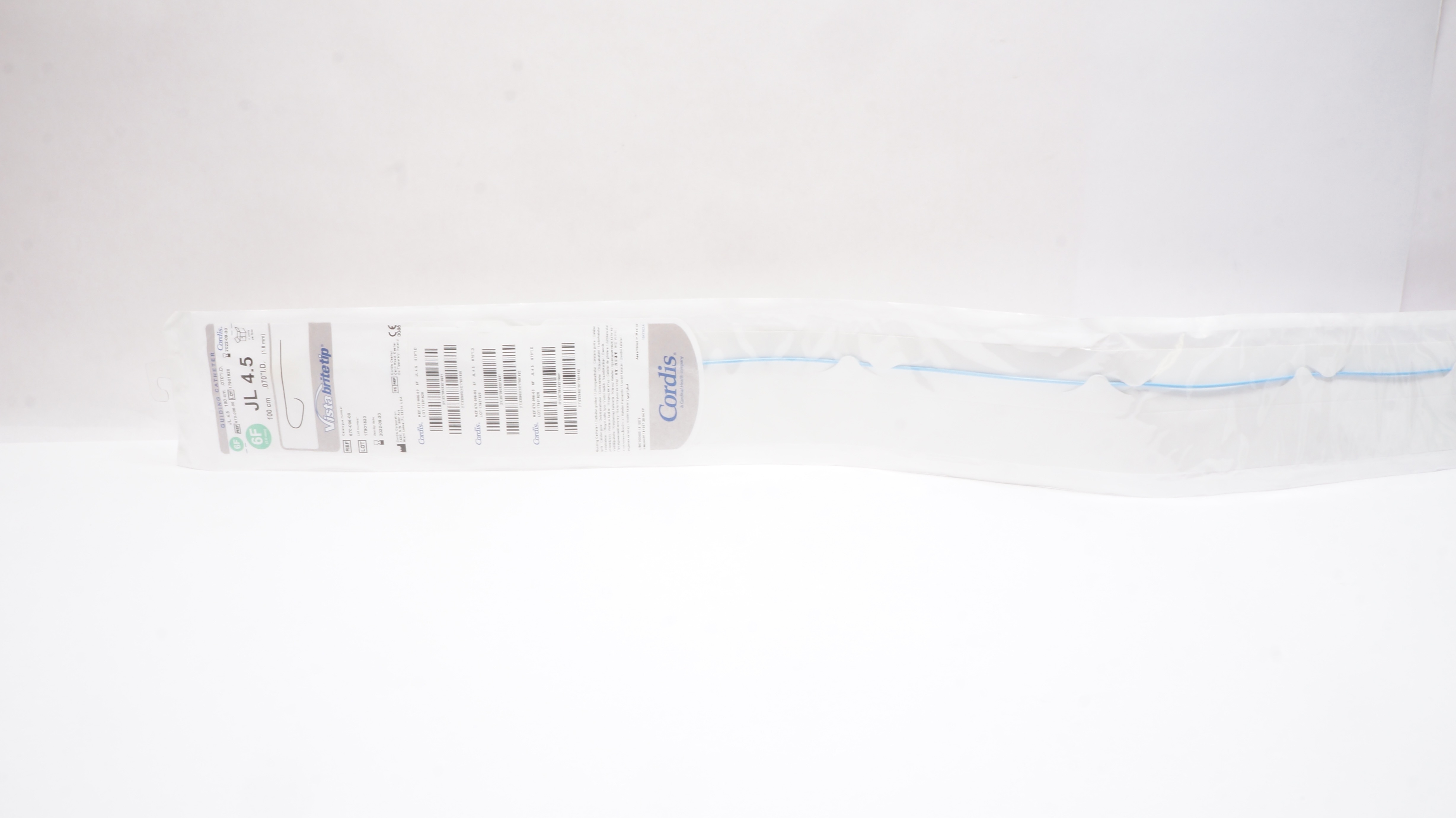 Cordis 670-006-00 Vista brite tip Guiding Cath. JL 4.5 6F x 100cm x .070inch (x)