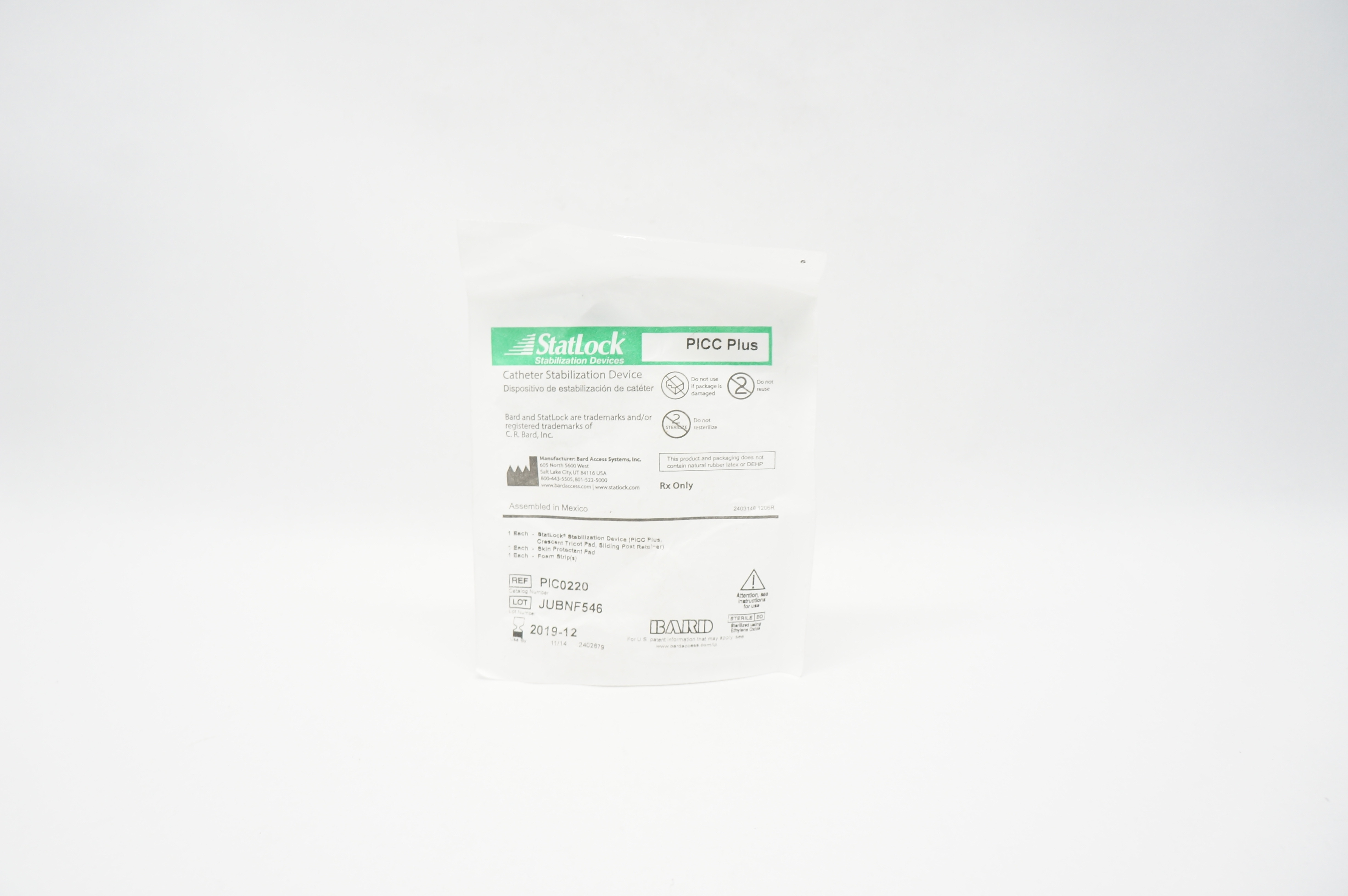 Bard PIC0220 StatLock Cath. Stabilization Device PICC Plus (x)
