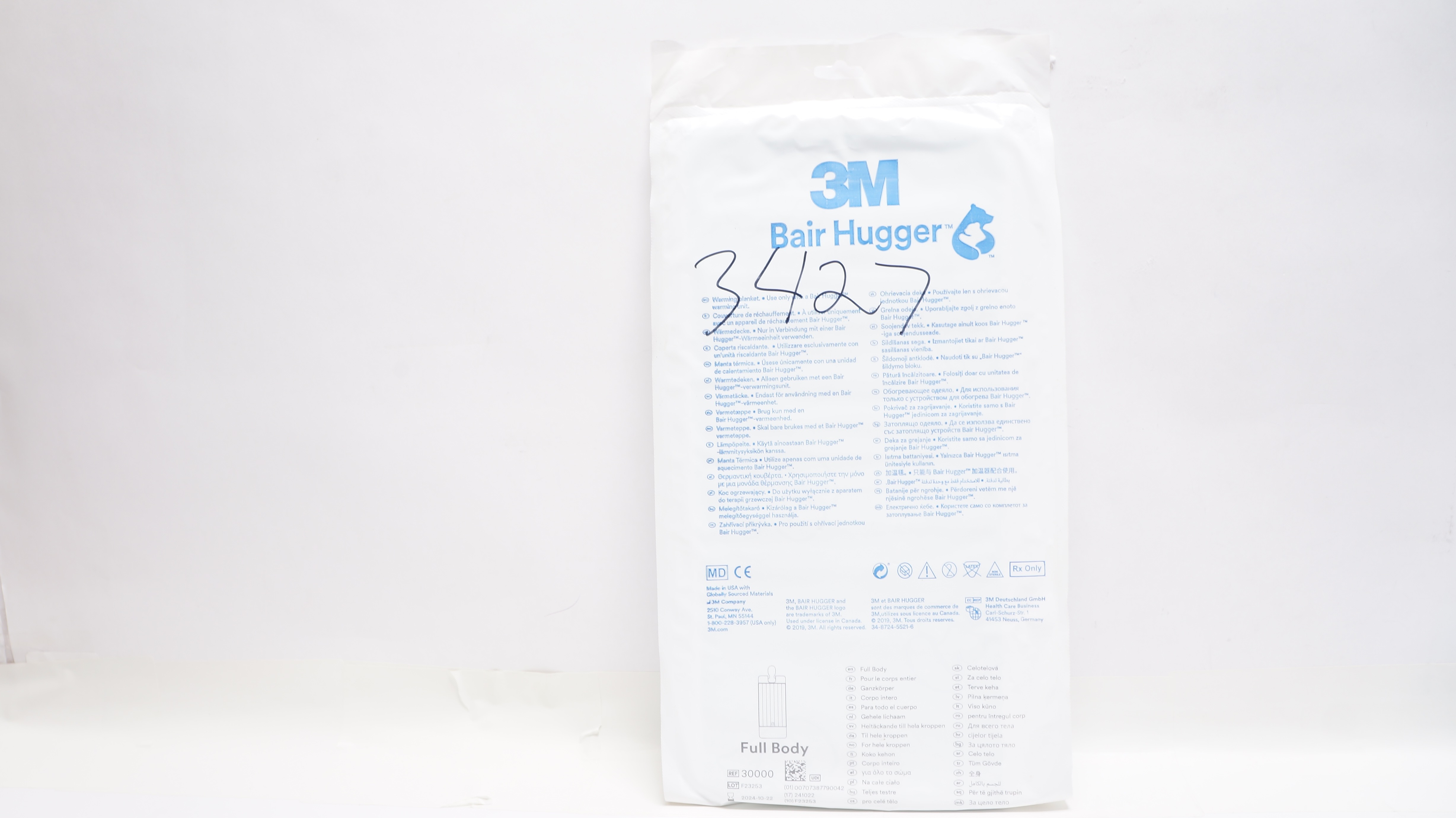 3M 30000 Bair Hugger Adult Full Body Underbody Warming Blanket