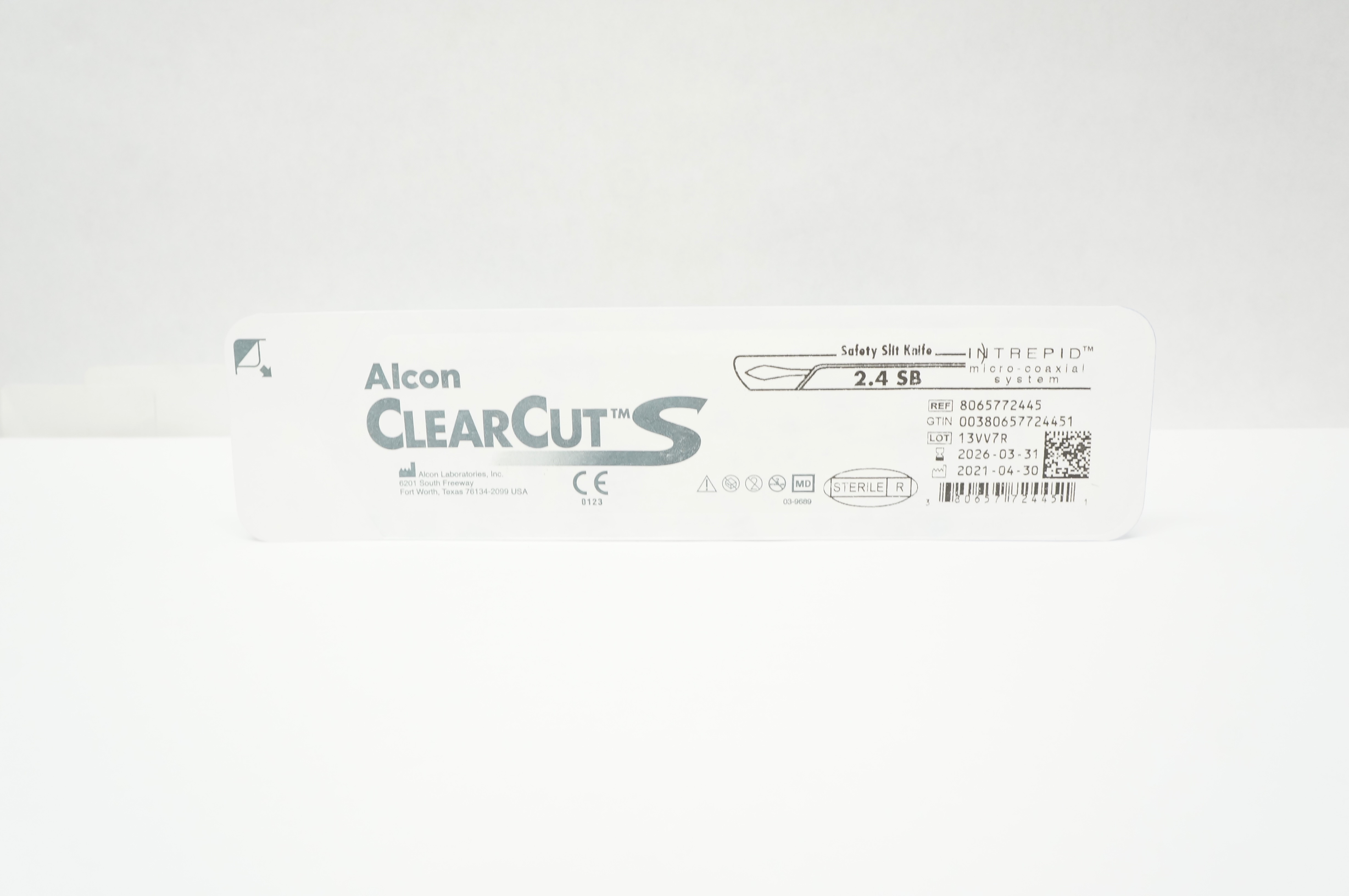 Alcon 8065772445 ClearCut S Interpid, Safety Slit Knife 2.4 SB