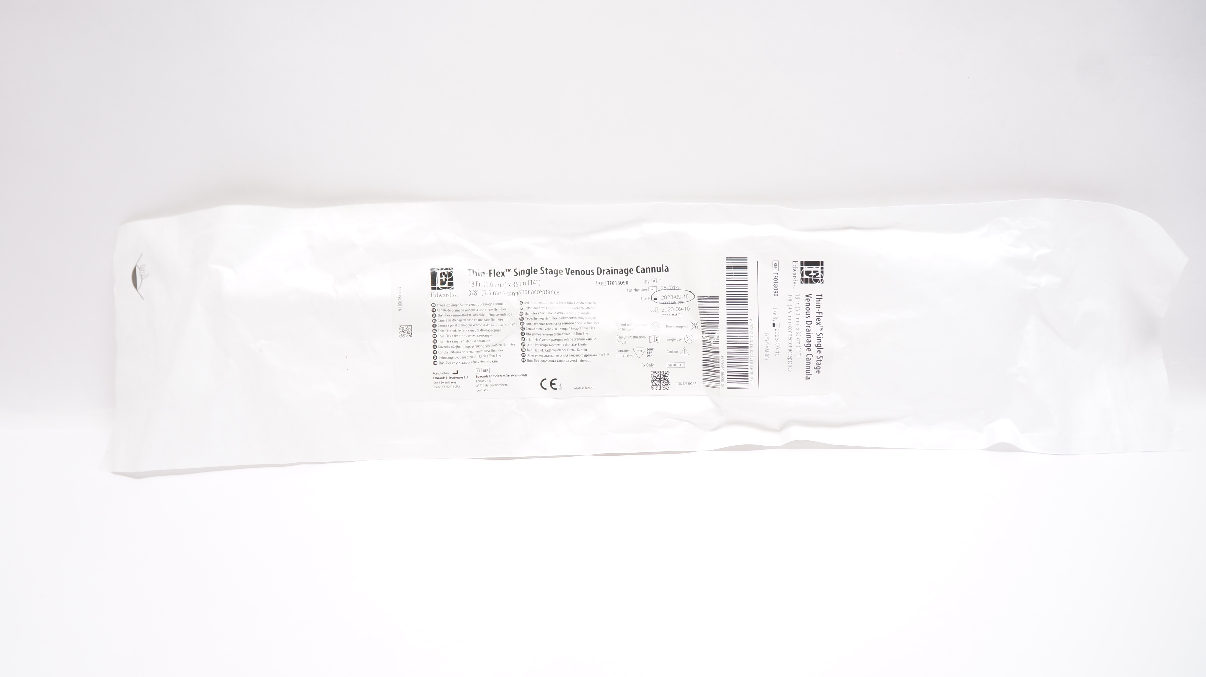 Edwards Lifesciences TF018090 ThinFlex Venous Drainage Cannula 18Fr x