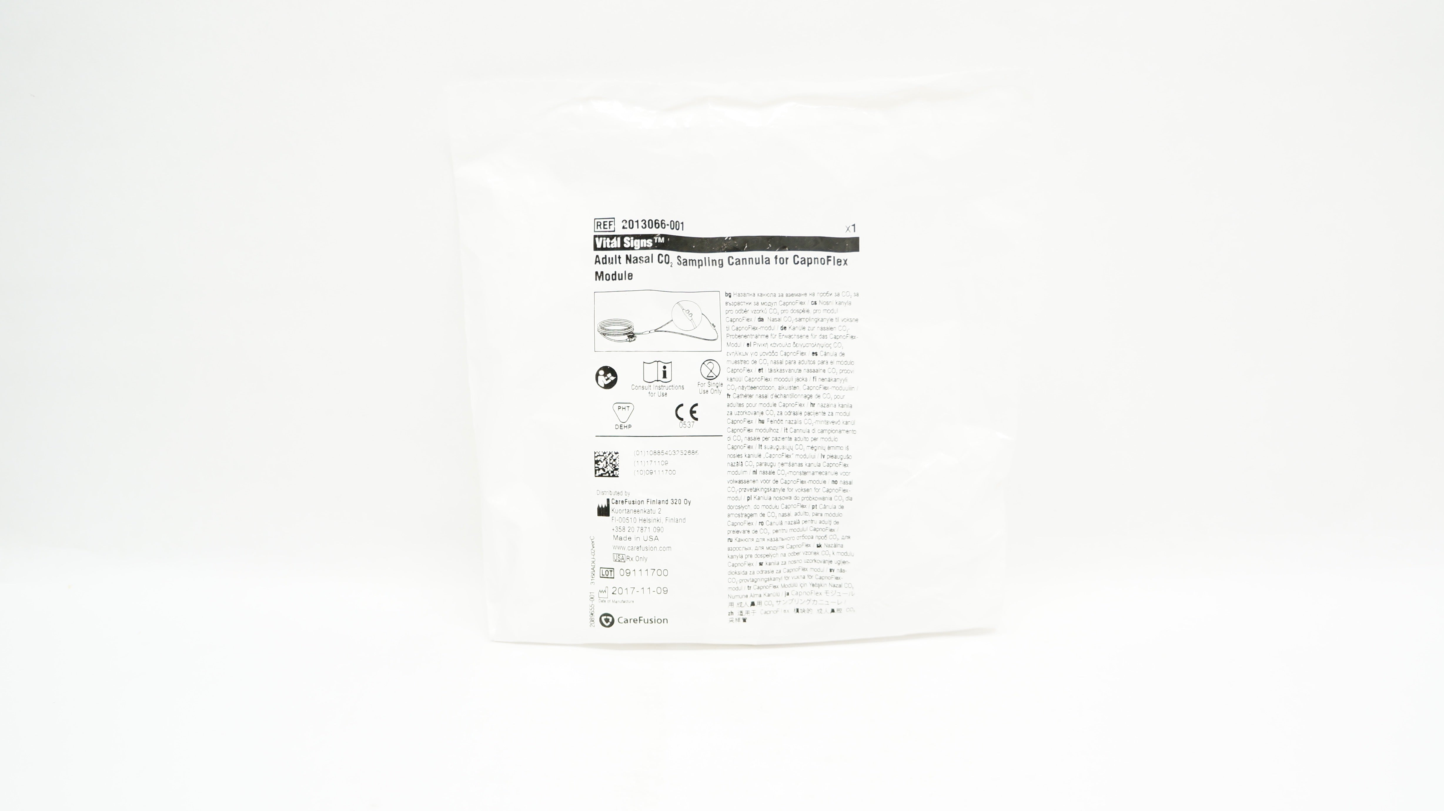 CareFusion 2013066-001 Adult Nasal CO2 Sampling Cannula For CapnoFlex Module