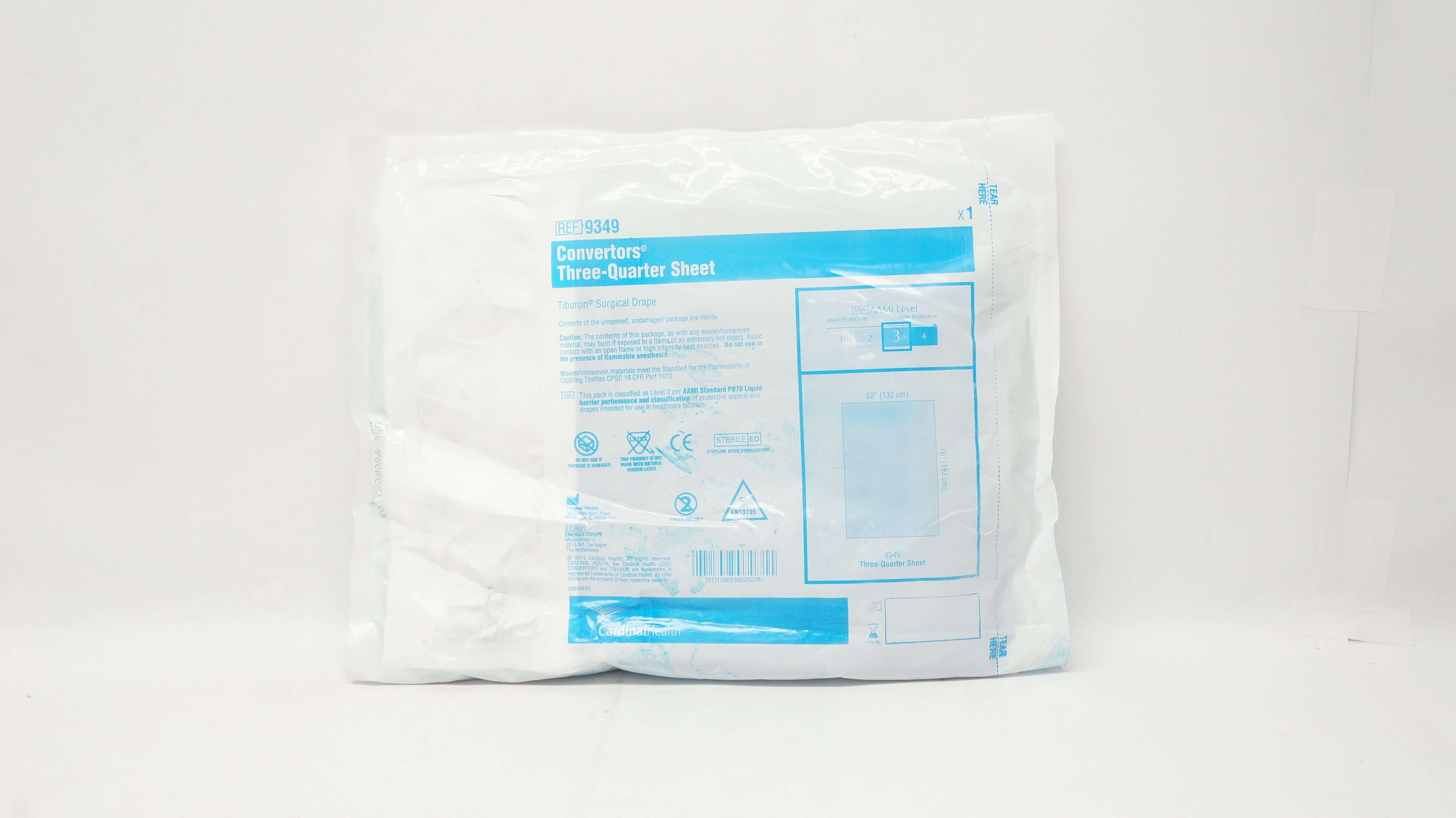 Cardinal Health 9349 Convertors Three-Quarter Sheet 52inch x 76inch