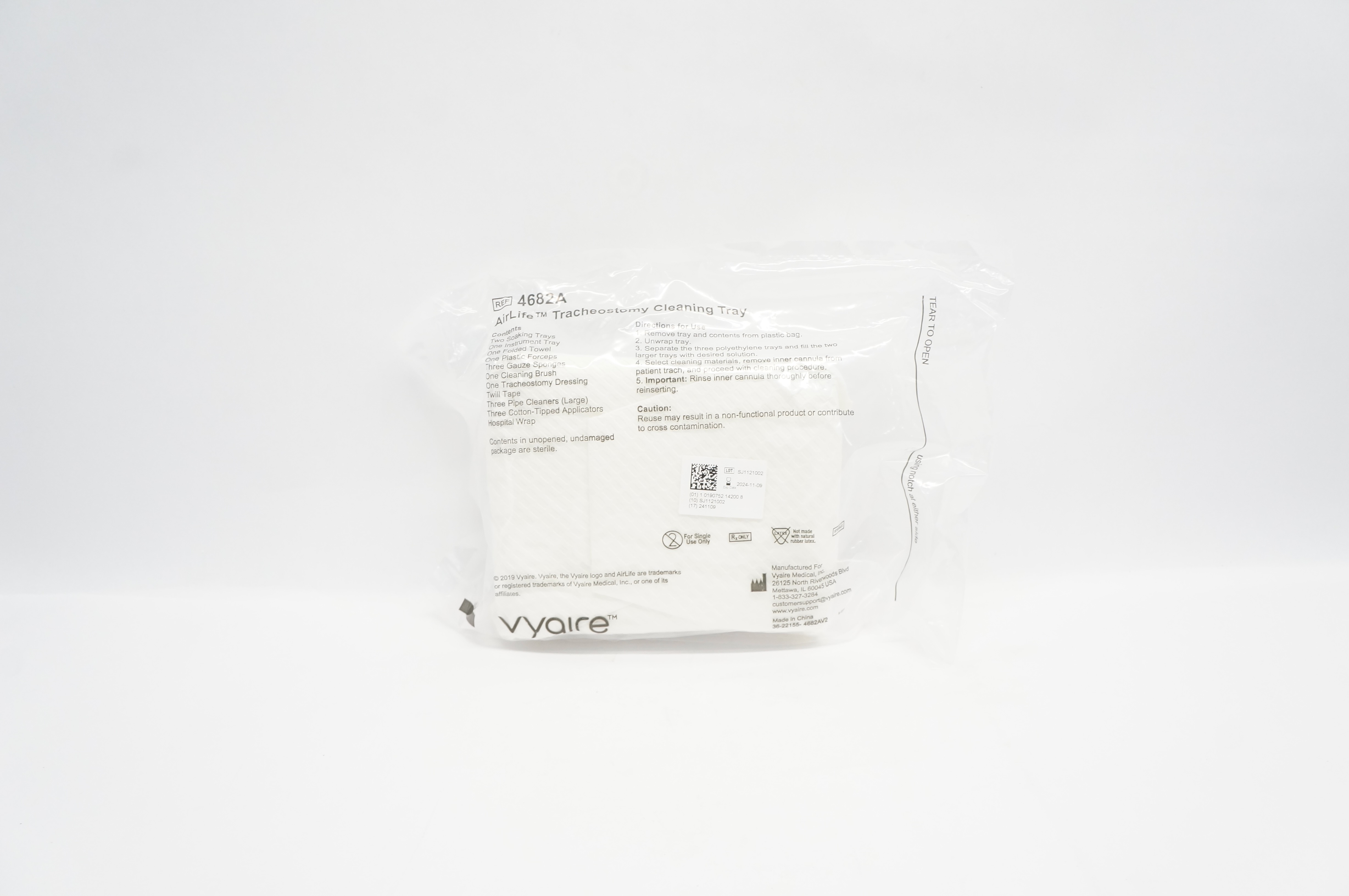 Vyaire 4682A AirLife Tracheostomy Cleaning Tray