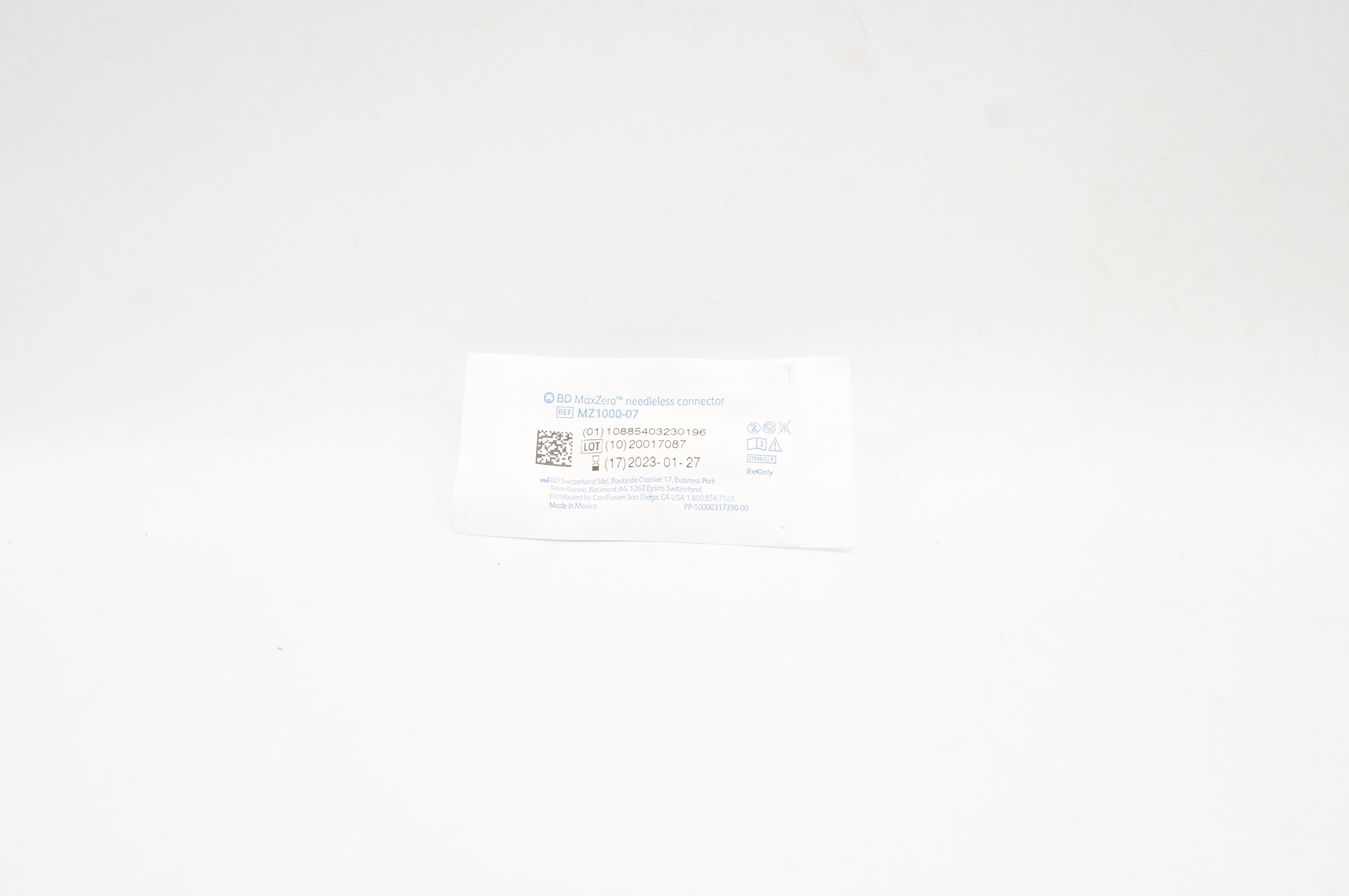 BD MZ1000-07 MaxZero Ndleless Connector