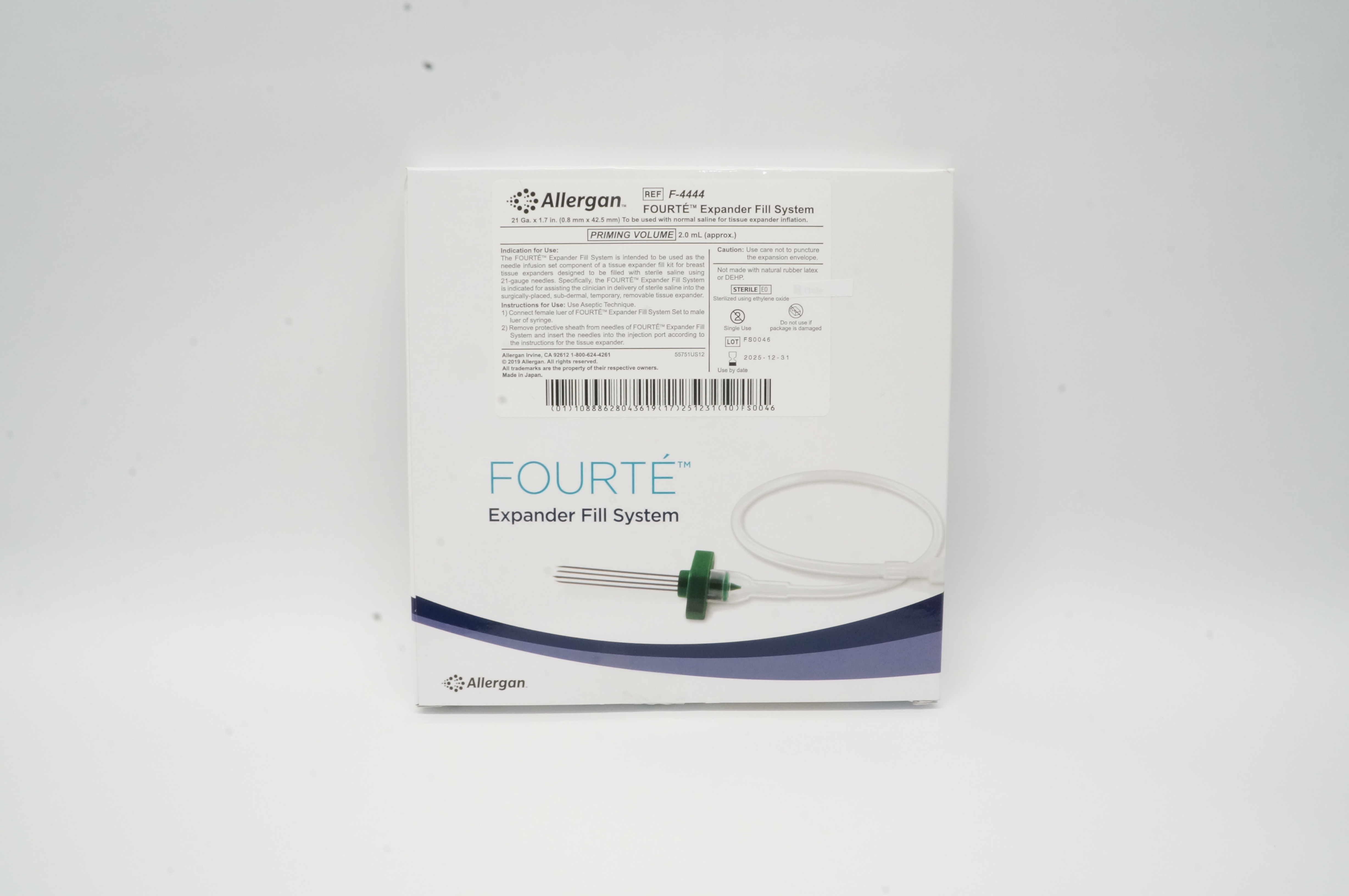 Allergan F4444 Fourte Expander Fill System 2.0mL, 21Ga x 1.7 inch