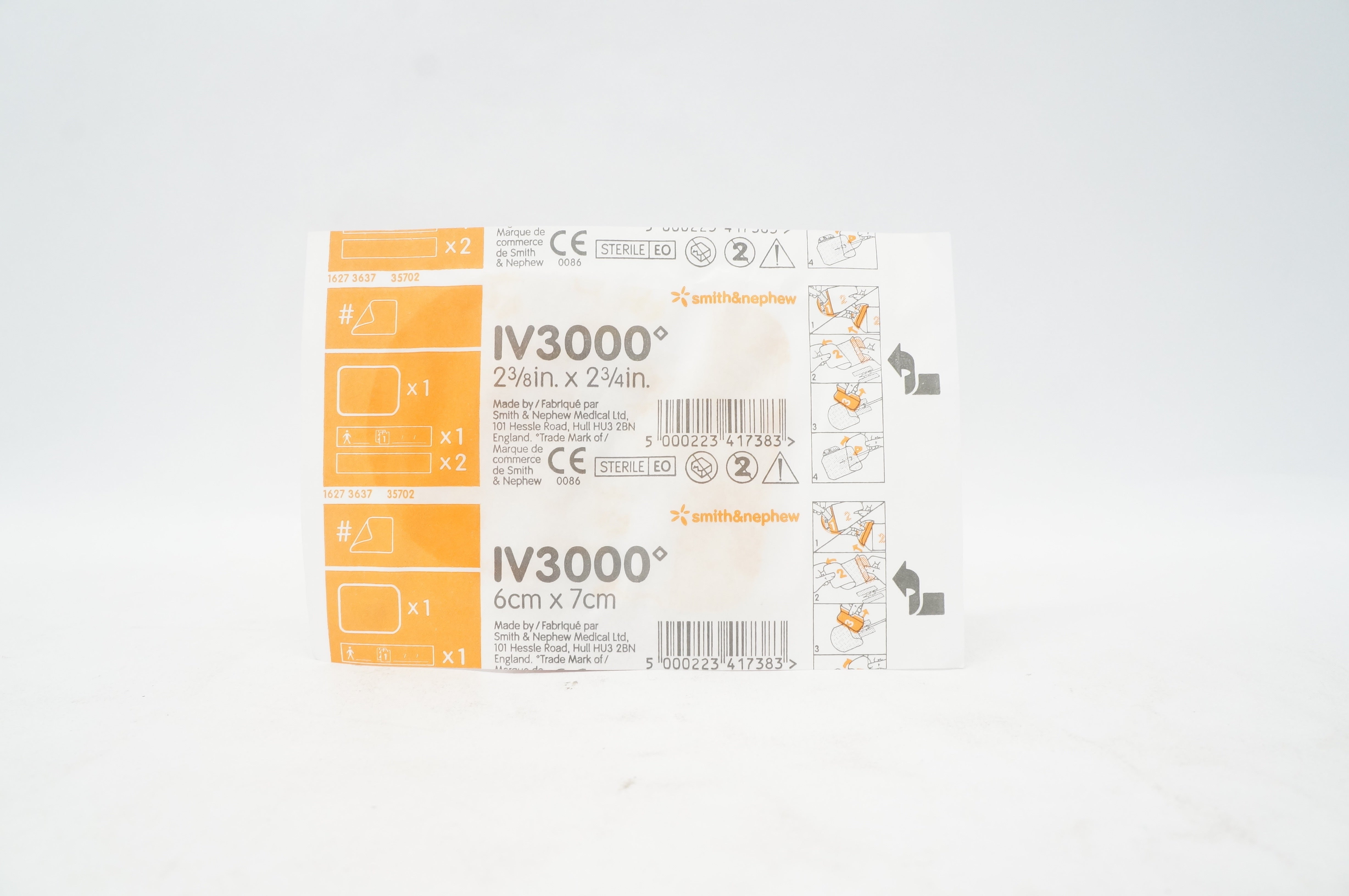 Smith&Nephew 14459 IV 3000 Adhesive Film Dressing 2 3/8 x 2 3/4 inch  (x)