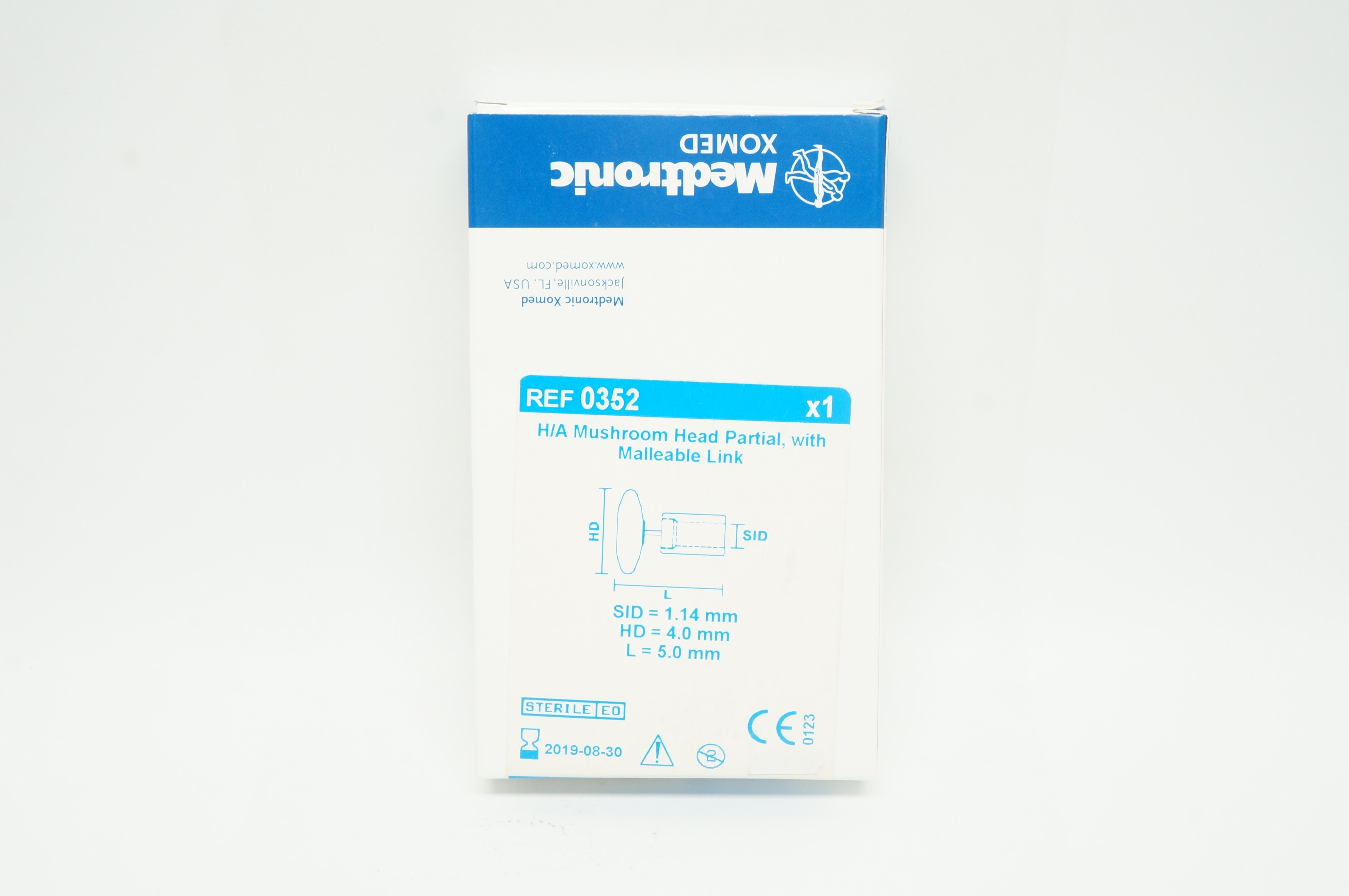Medtronic Xomed 0352 H/A Mushroom Head Partial 1.14mm x 4.0mm x 5.0mm (x)