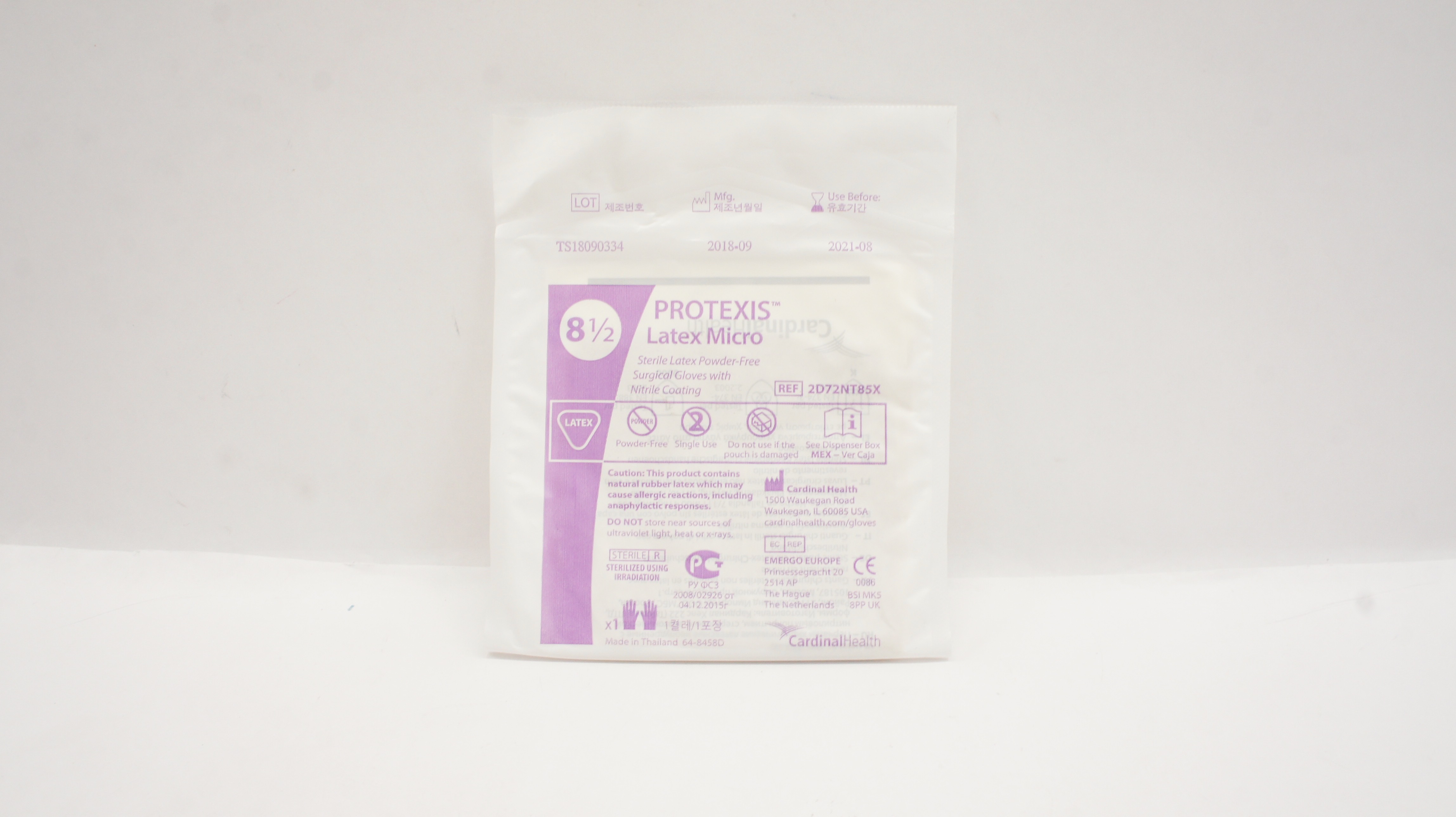 Cardinal Health 2D72NT85X Protexis Latex Micro Surgical Gloves, Size 8-1/2 (x)