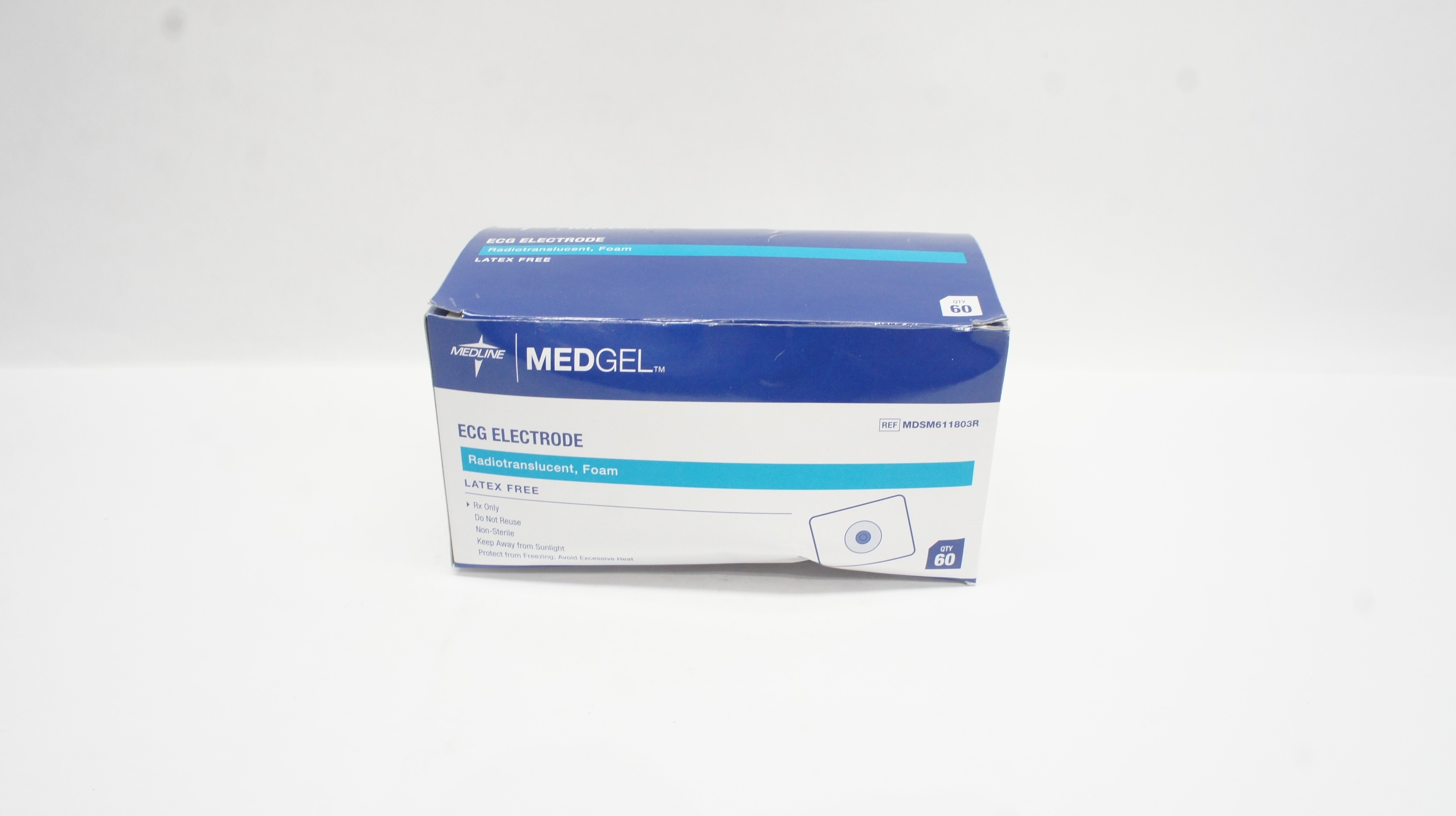 Medline MDSM611803R MedGel ECG Electrode Radiotranslucent, Foam (x) - Box of 11