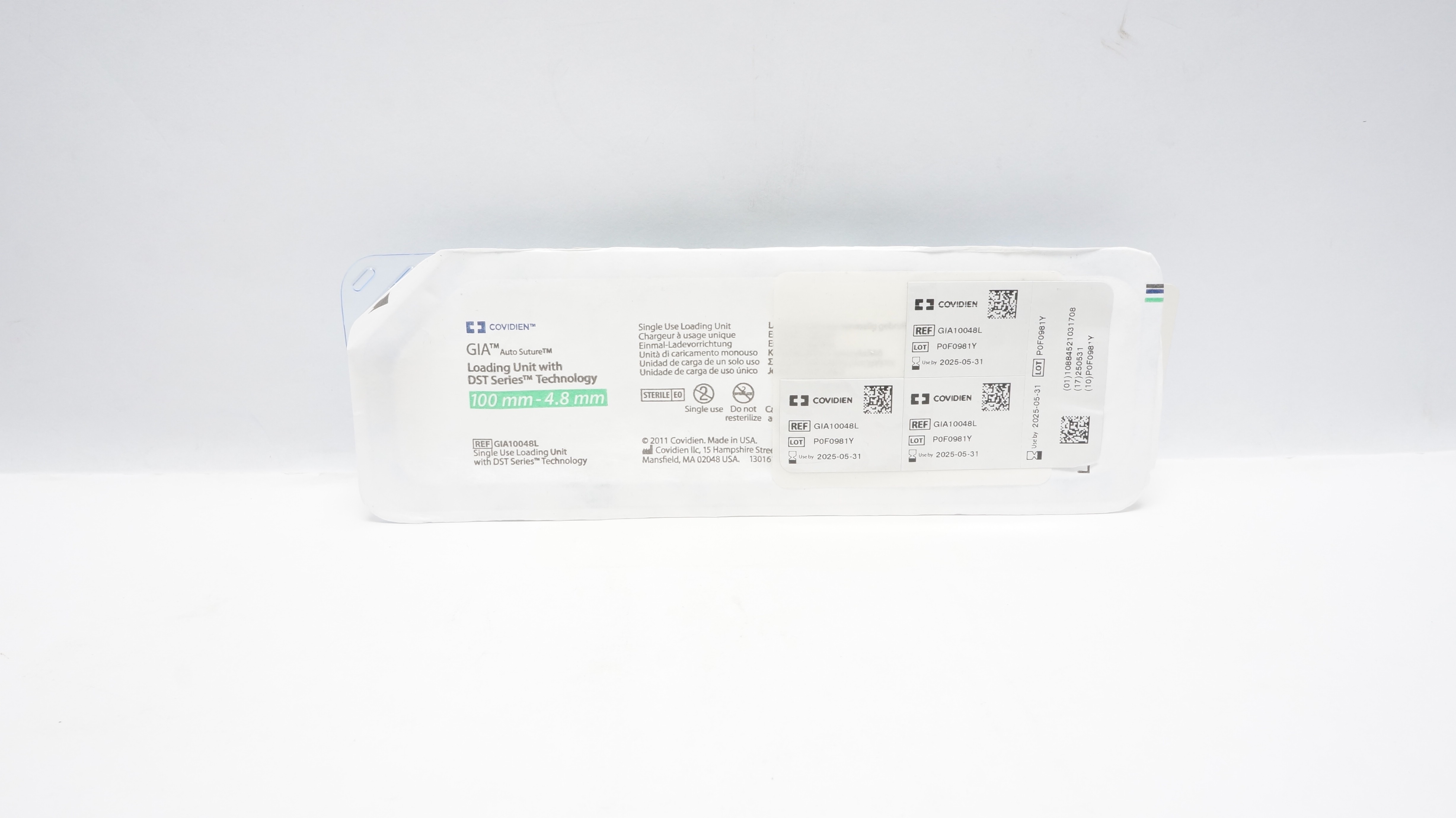 Covidien GIA10048L GIA Loading Unit with DST Series Technology 100mm - 4.8mm (x)